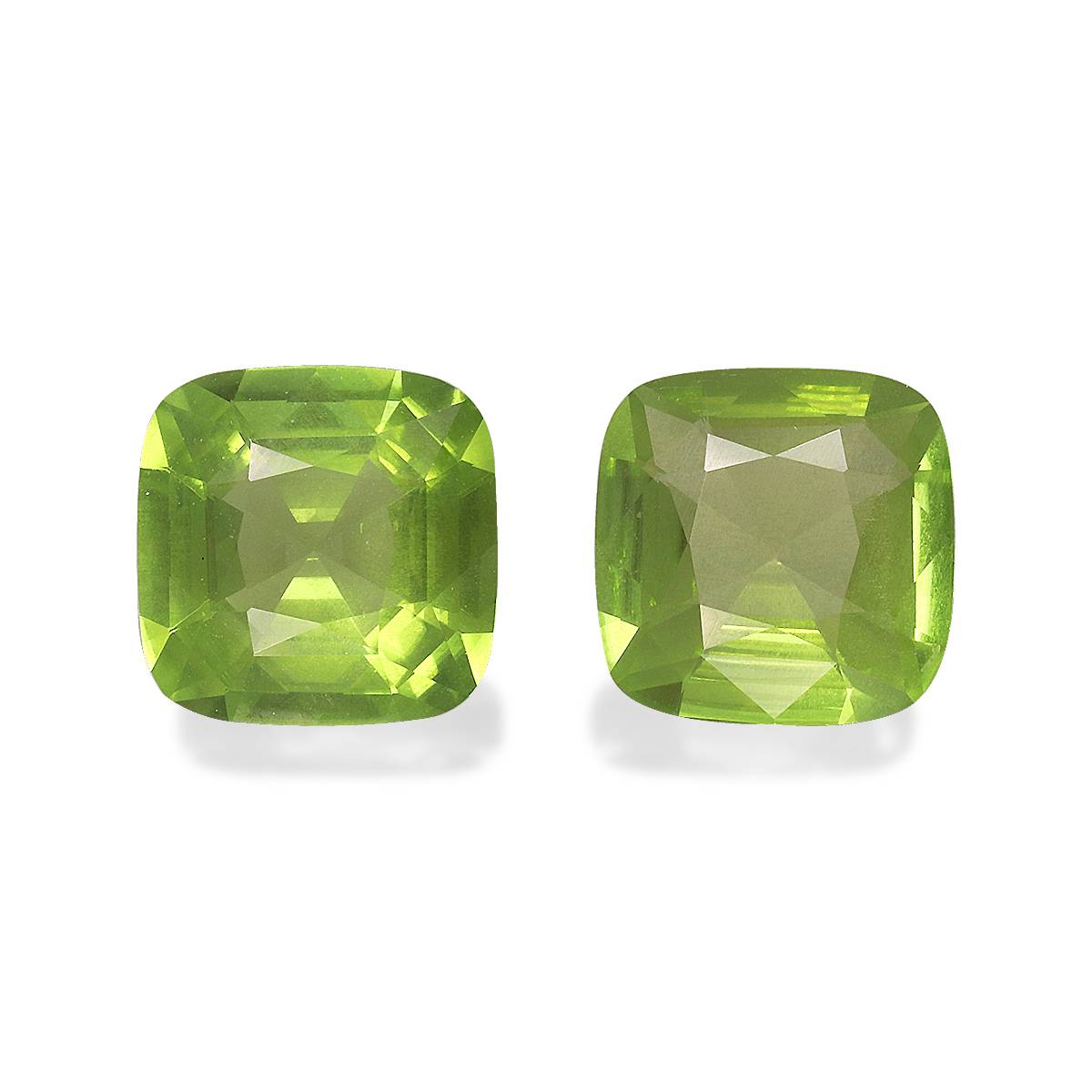 Lime Green Peridot 5.82ct - 9mm Pair
