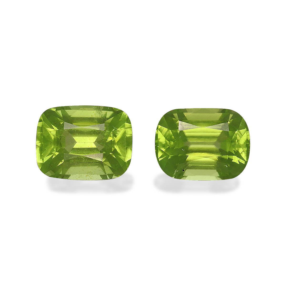 lime green peridot, 5.55ct cushion cut — main view