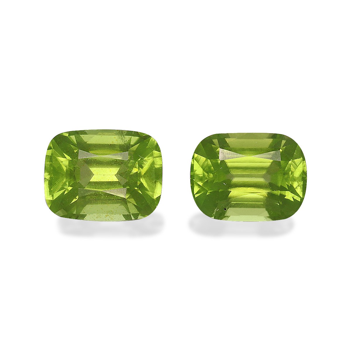 lime green peridot, 5.55ct cushion cut — main view