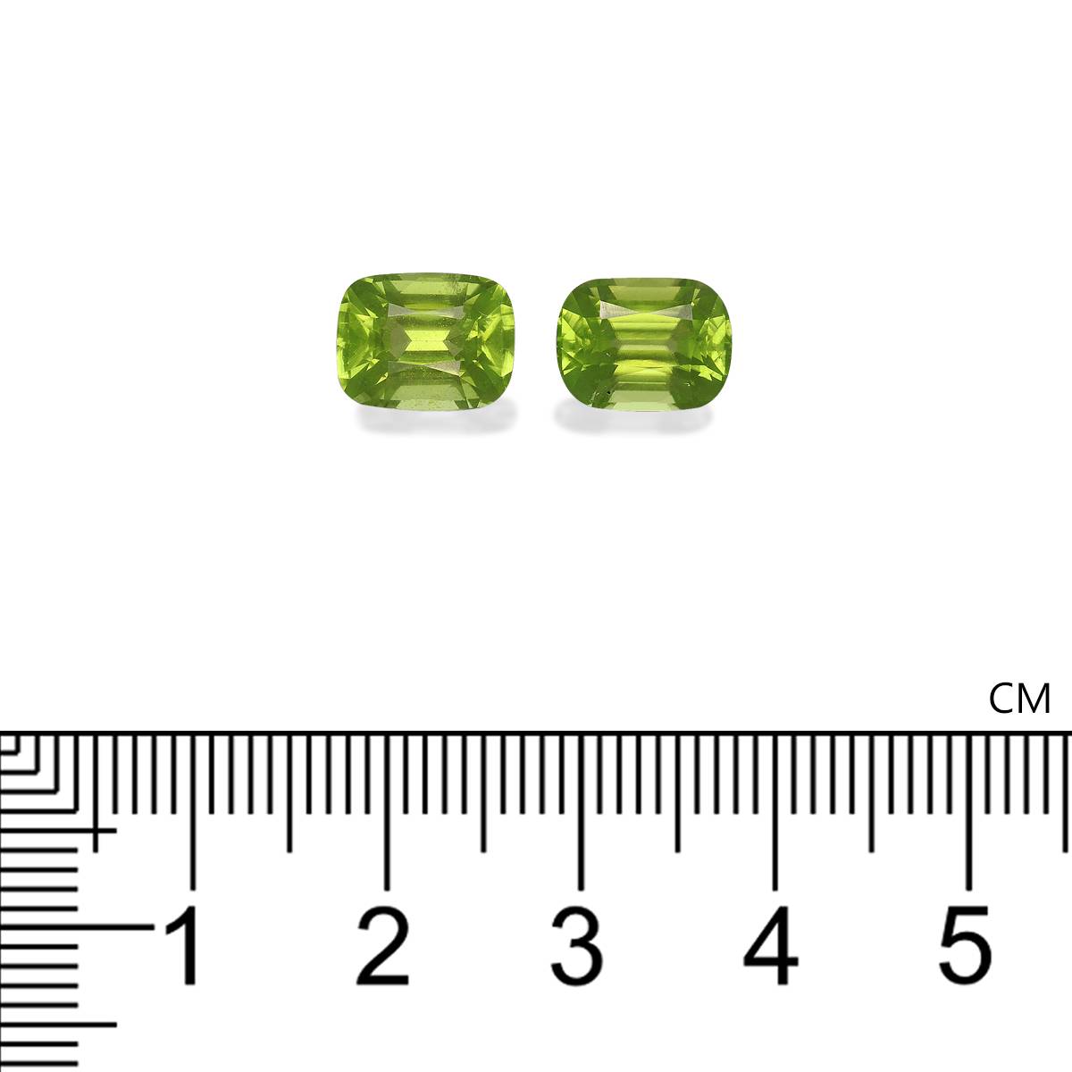 lime green peridot, 5.55ct cushion cut — view 4