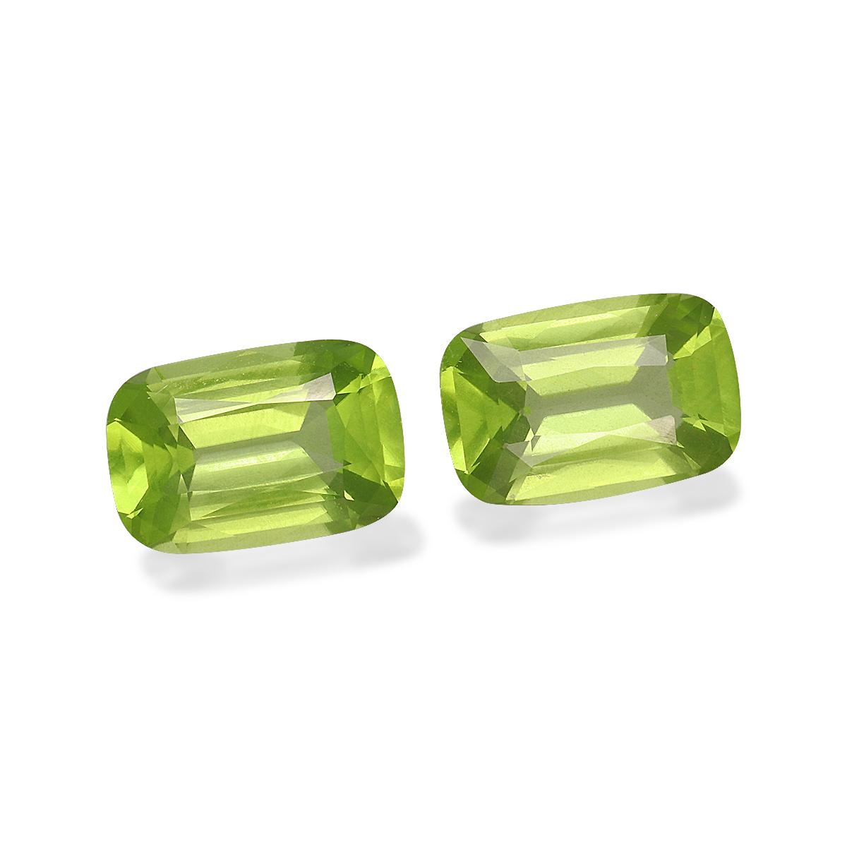 lime green peridot, 5.75ct cushion cut — view 3