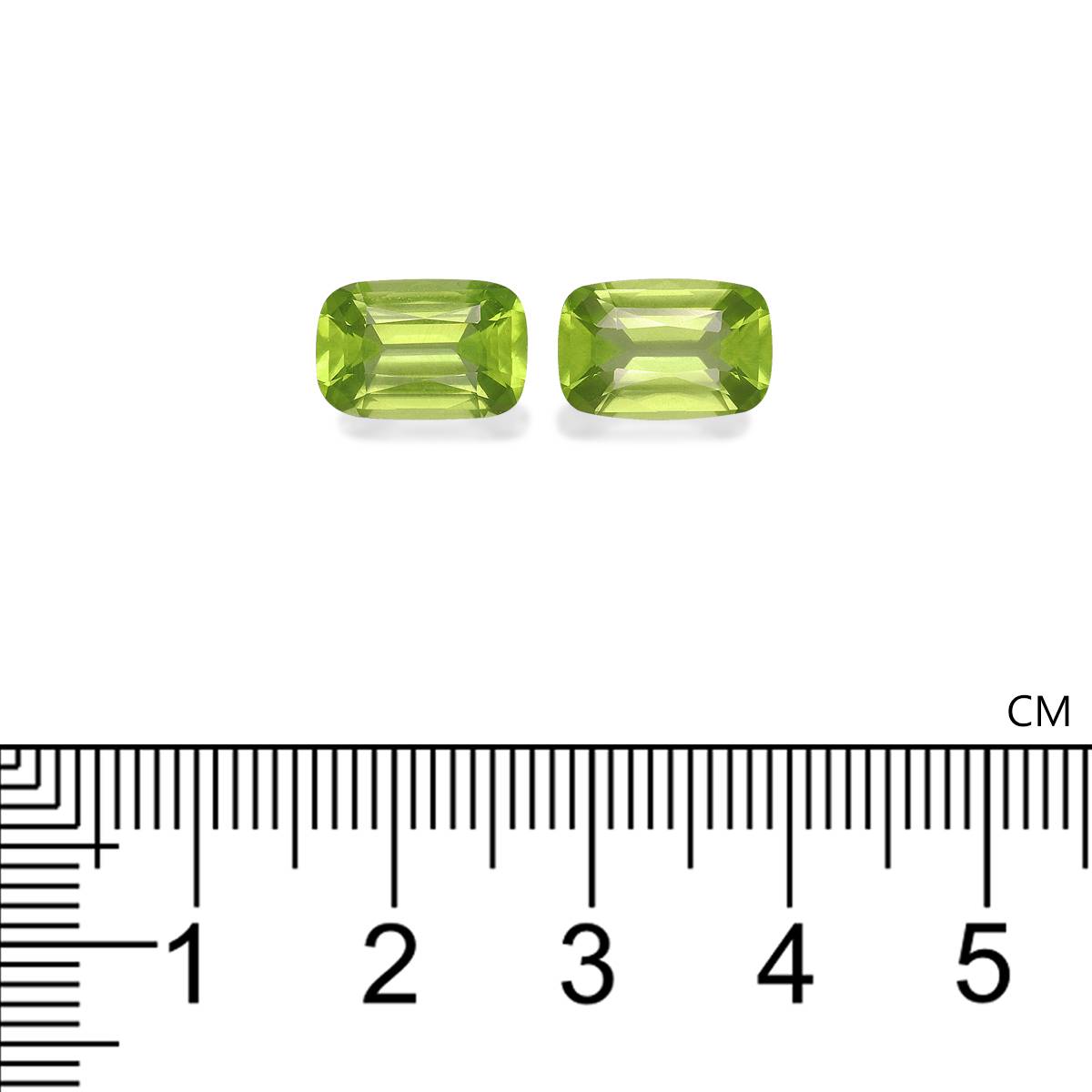 lime green peridot, 5.75ct cushion cut — view 4