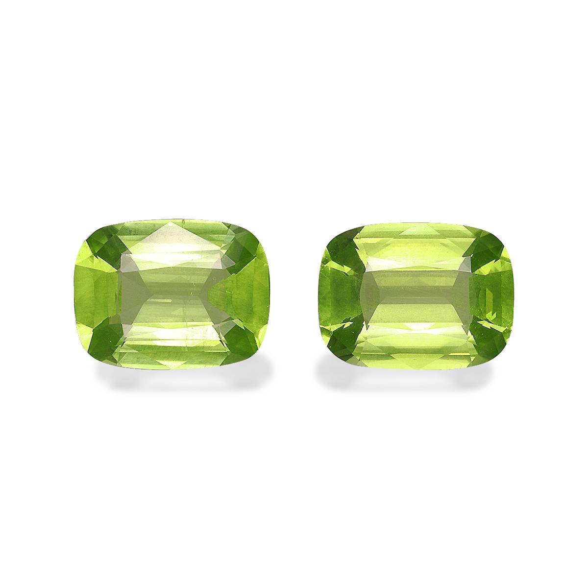lime green peridot, 6.12ct cushion cut — main view
