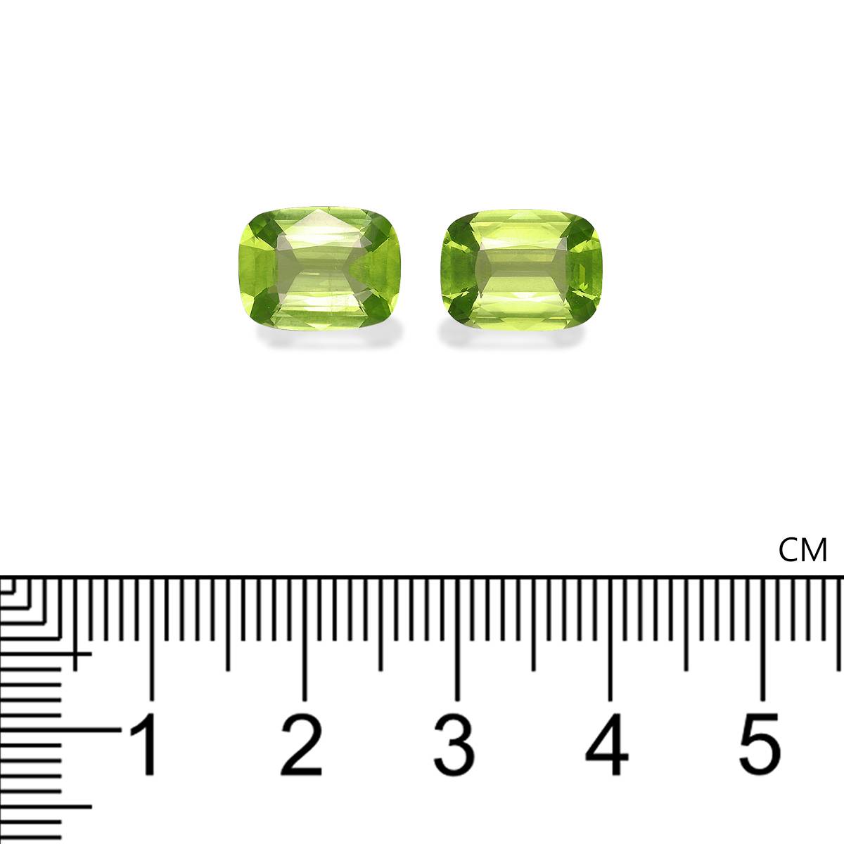 lime green peridot, 6.12ct cushion cut — view 4