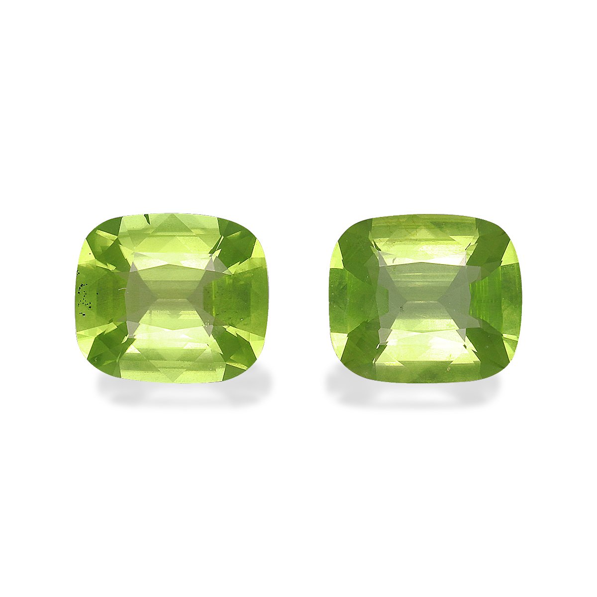 lime green peridot, 5.25ct cushion cut — main view
