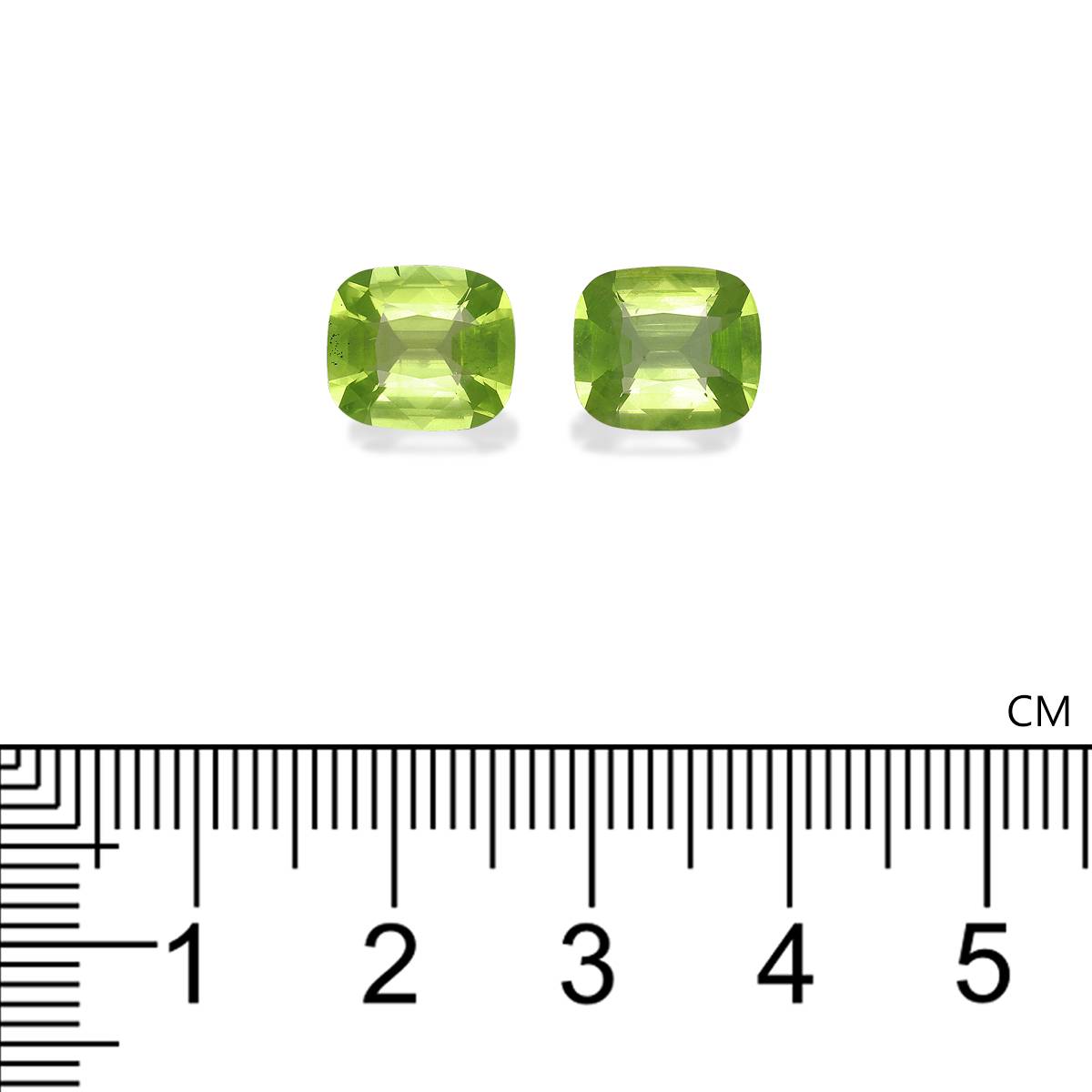 lime green peridot, 5.25ct cushion cut — view 4