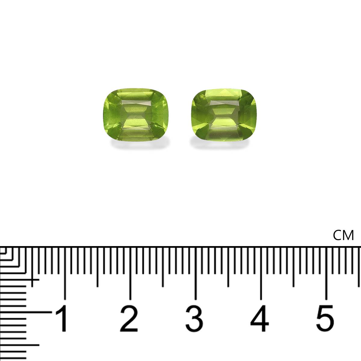 lime green peridot, 5.84ct cushion cut — view 4