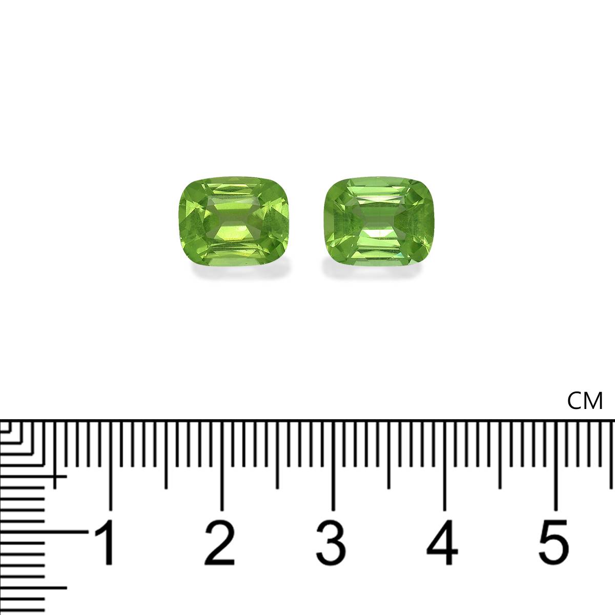green peridot, 6.03ct cushion cut — view 4