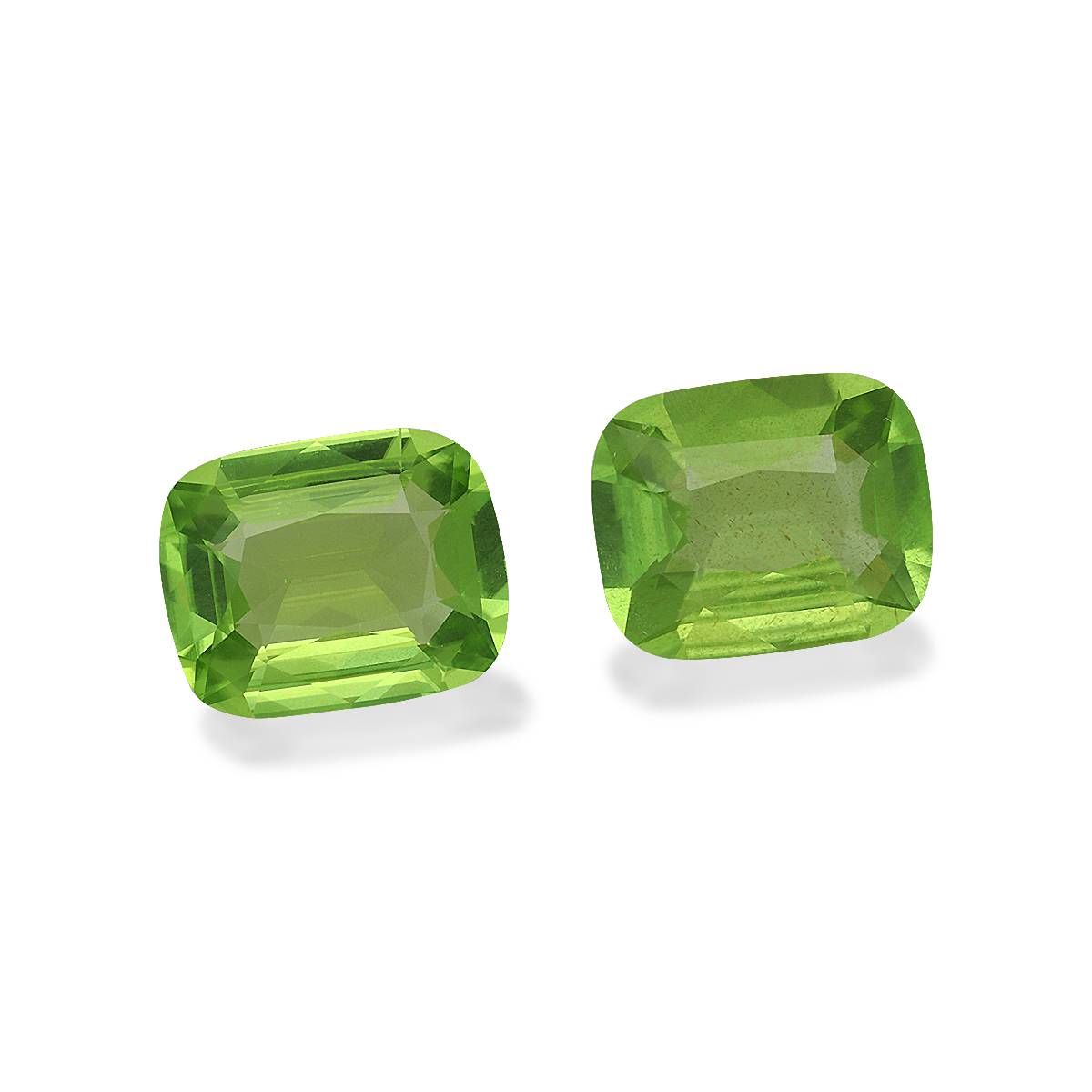 pistachio green peridot, 6.82ct cushion cut — view 3