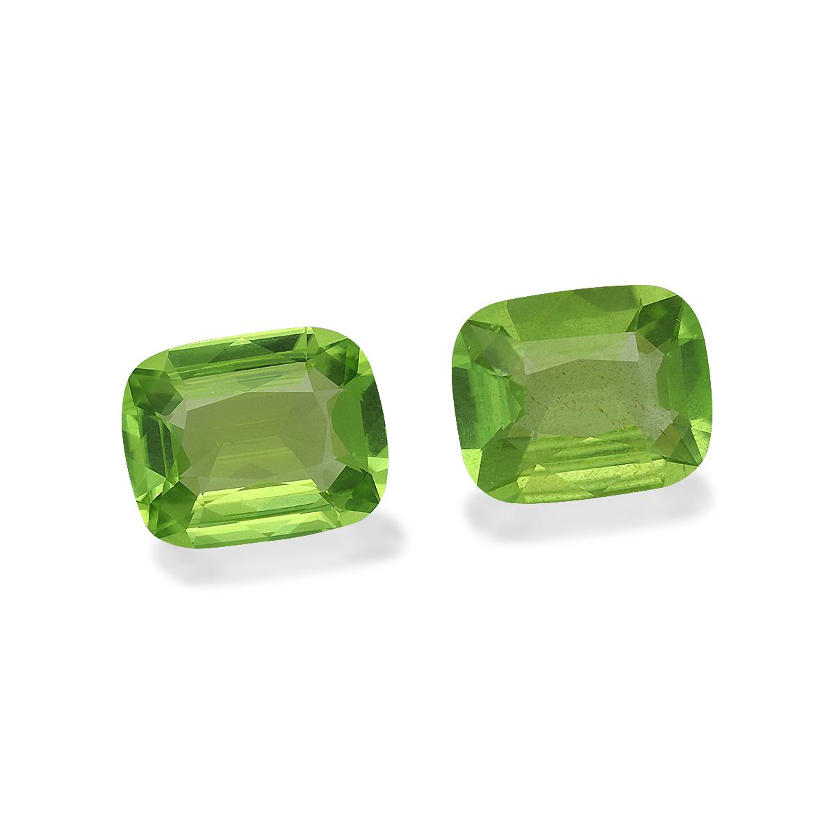 pistachio green peridot, 6.82ct cushion cut — view 3