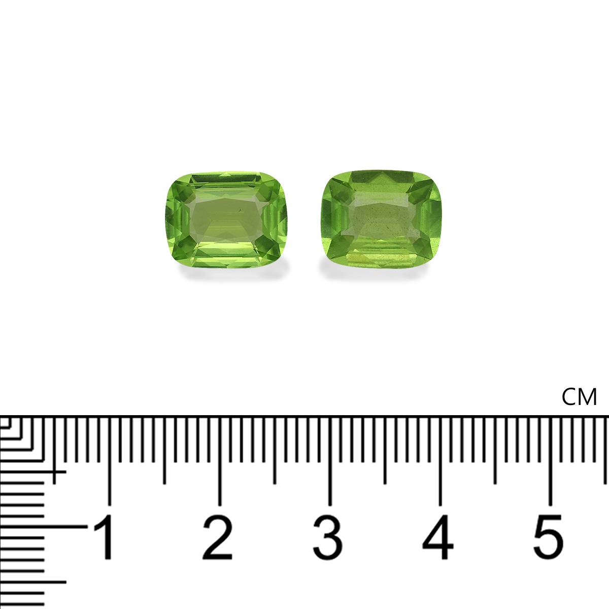 pistachio green peridot, 6.82ct cushion cut — view 4
