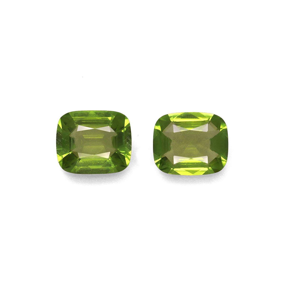 pistachio green peridot, 9.75ct cushion cut — main view