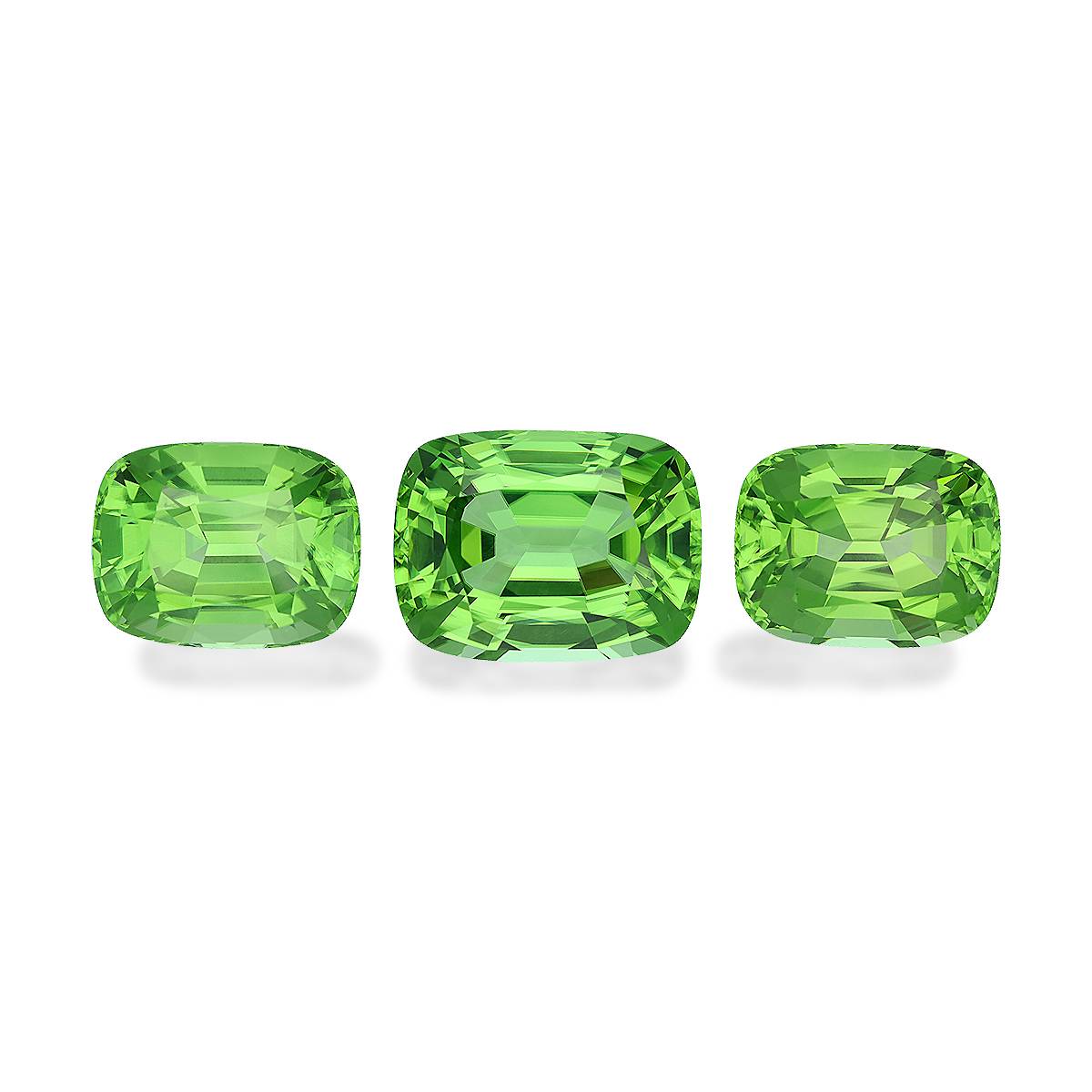 lime green peridot, 24.05ct cushion cut — main view