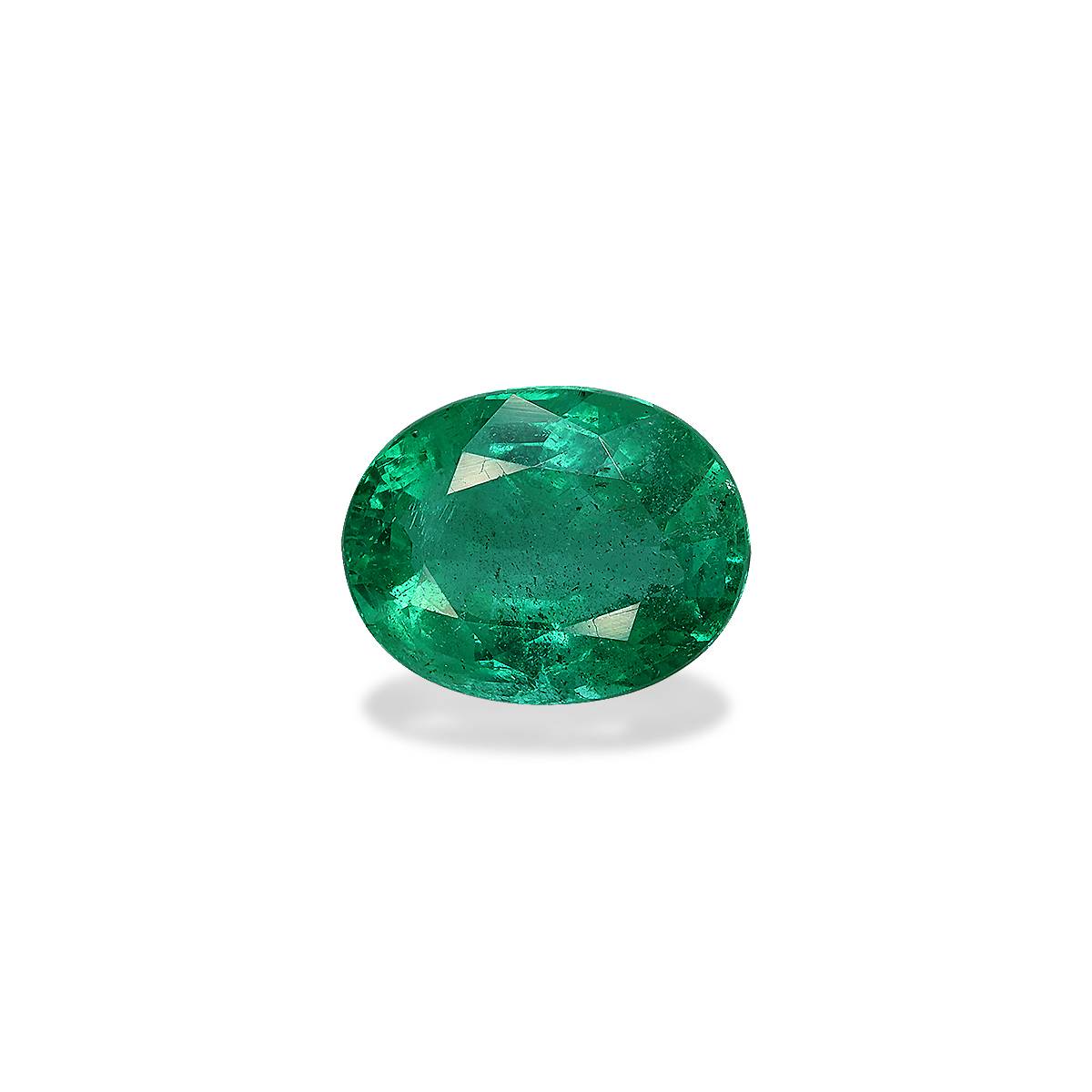 green zambian emerald, 4.54ct oval cut — main view