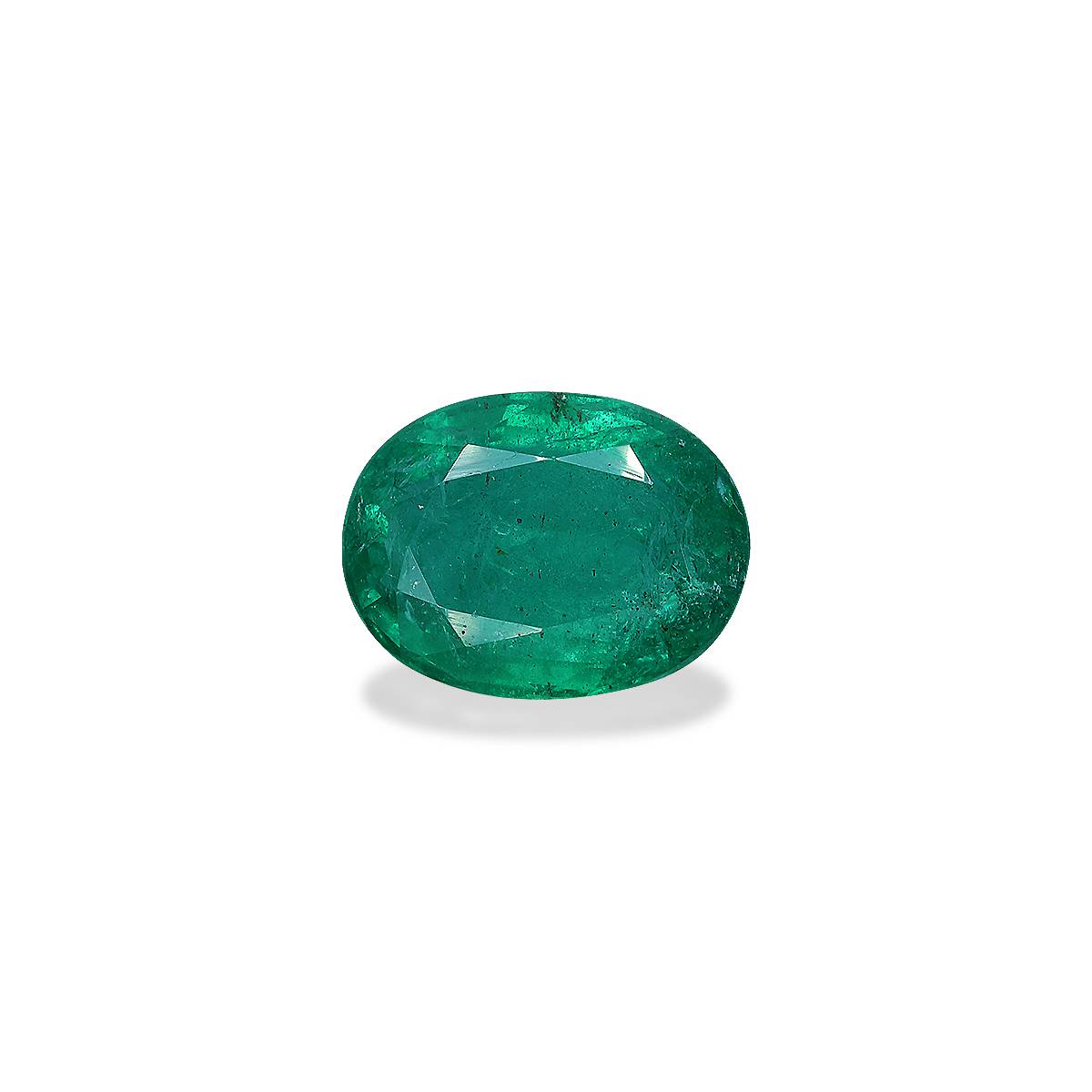 green zambian emerald, 6.31ct oval cut — main view