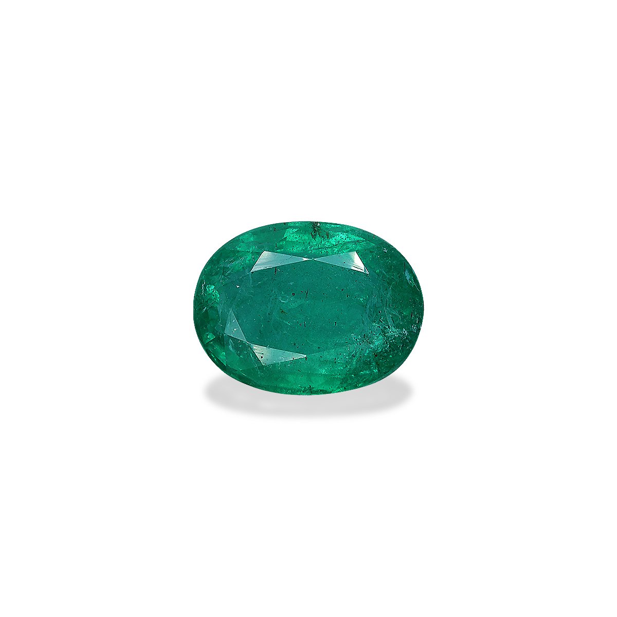 green zambian emerald, 6.31ct oval cut — main view