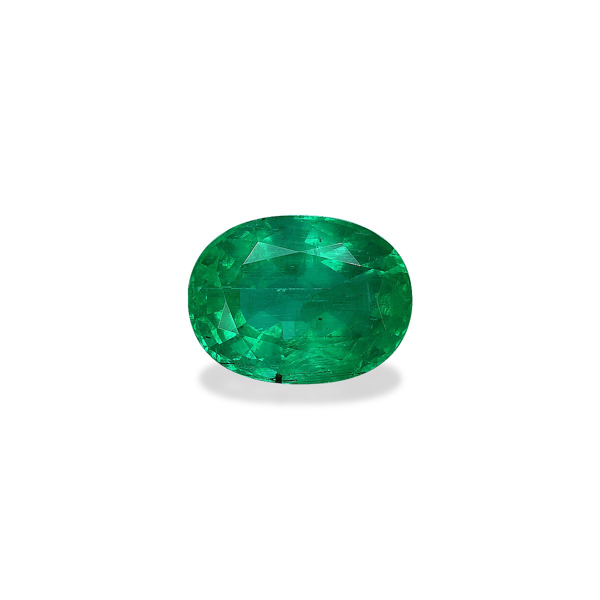 green zambian emerald, 9.15ct oval cut — main view