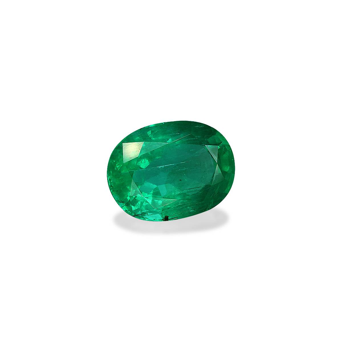 green zambian emerald, 9.15ct oval cut — view 3