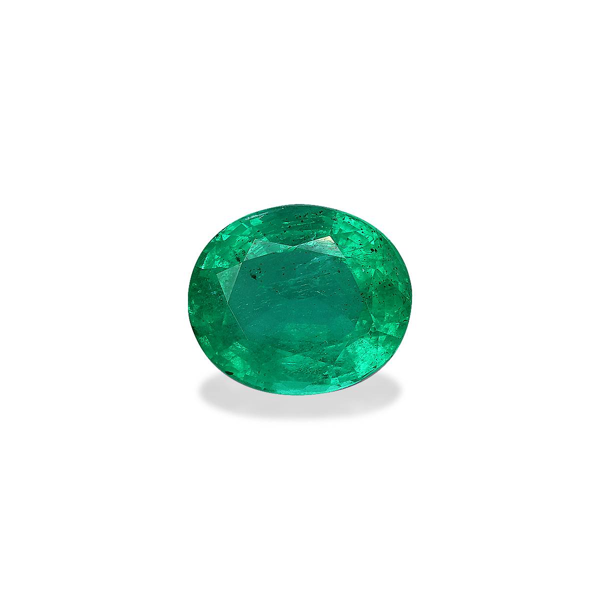 green zambian emerald, 7.14ct oval cut — main view