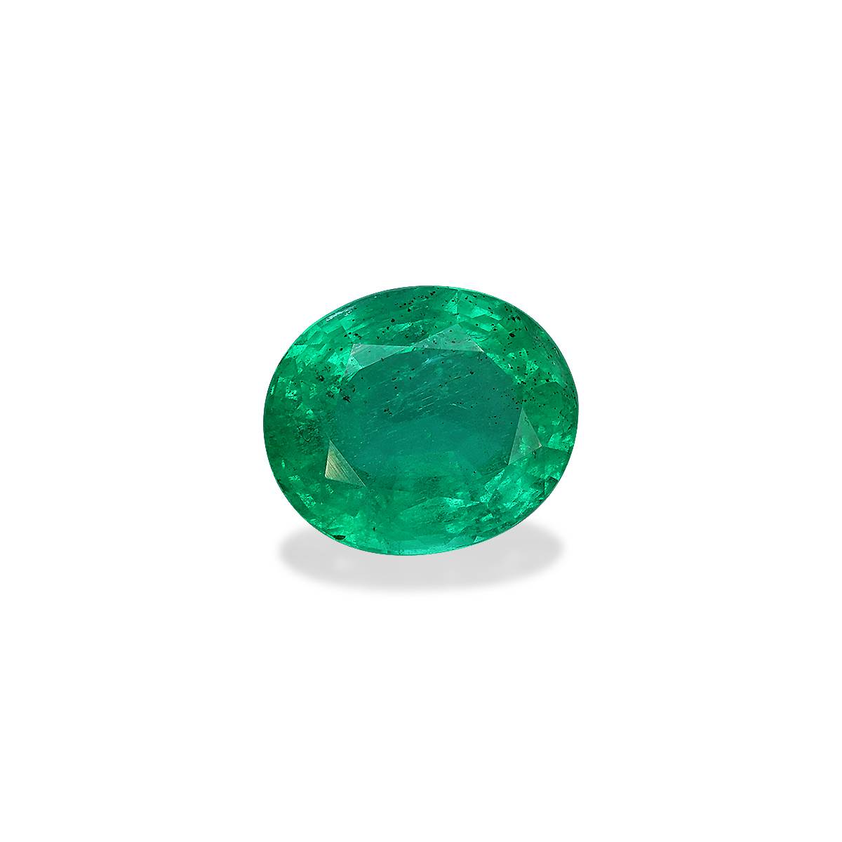 green zambian emerald, 7.14ct oval cut — view 3