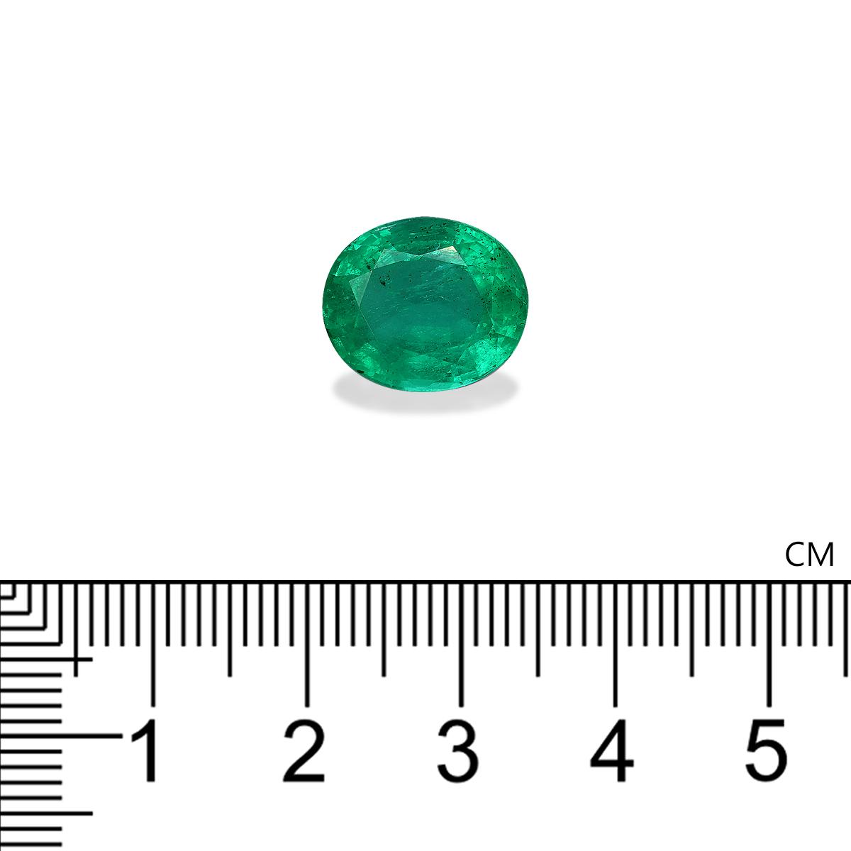 green zambian emerald, 7.14ct oval cut — view 4