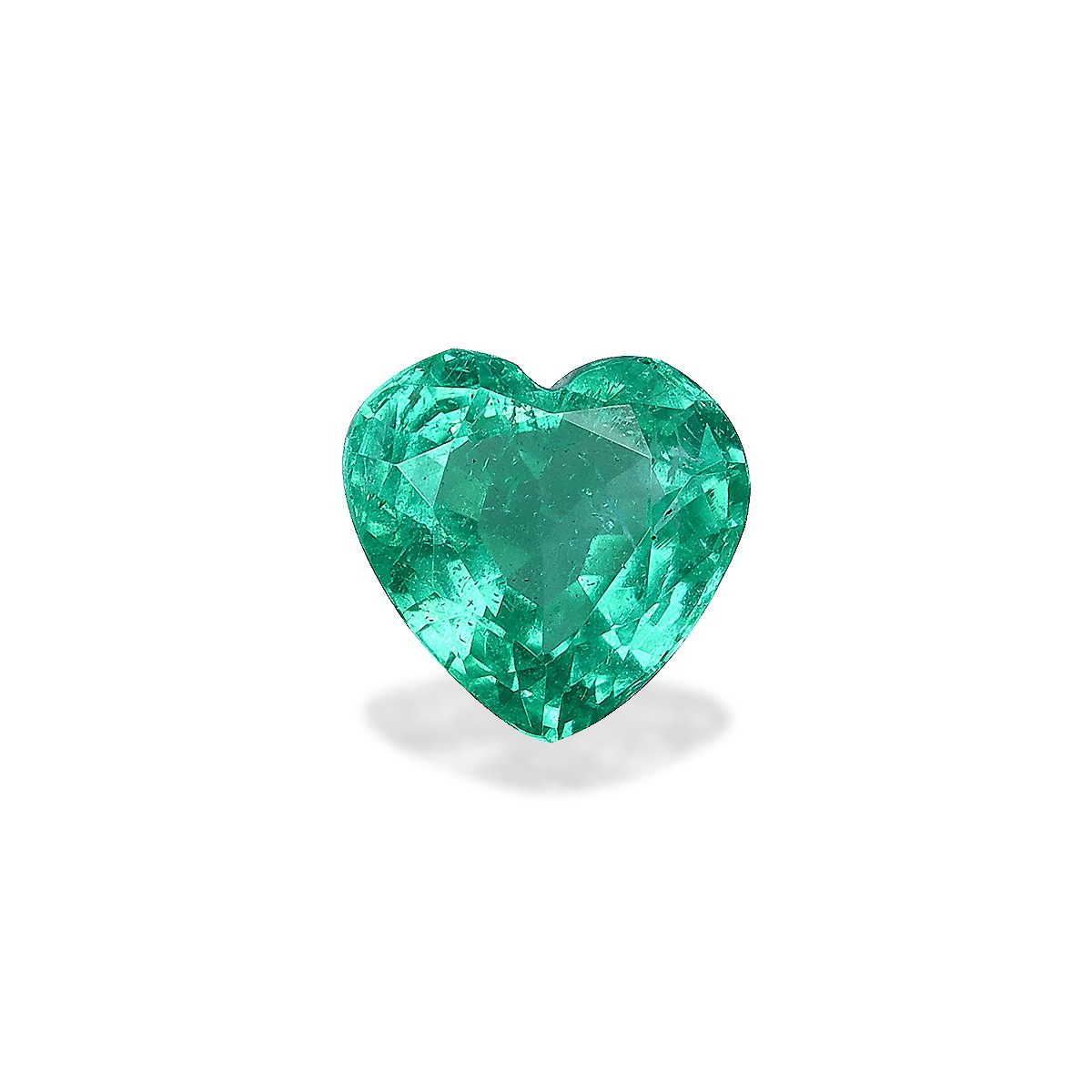 green zambian emerald, 1.12ct heart cut — main view