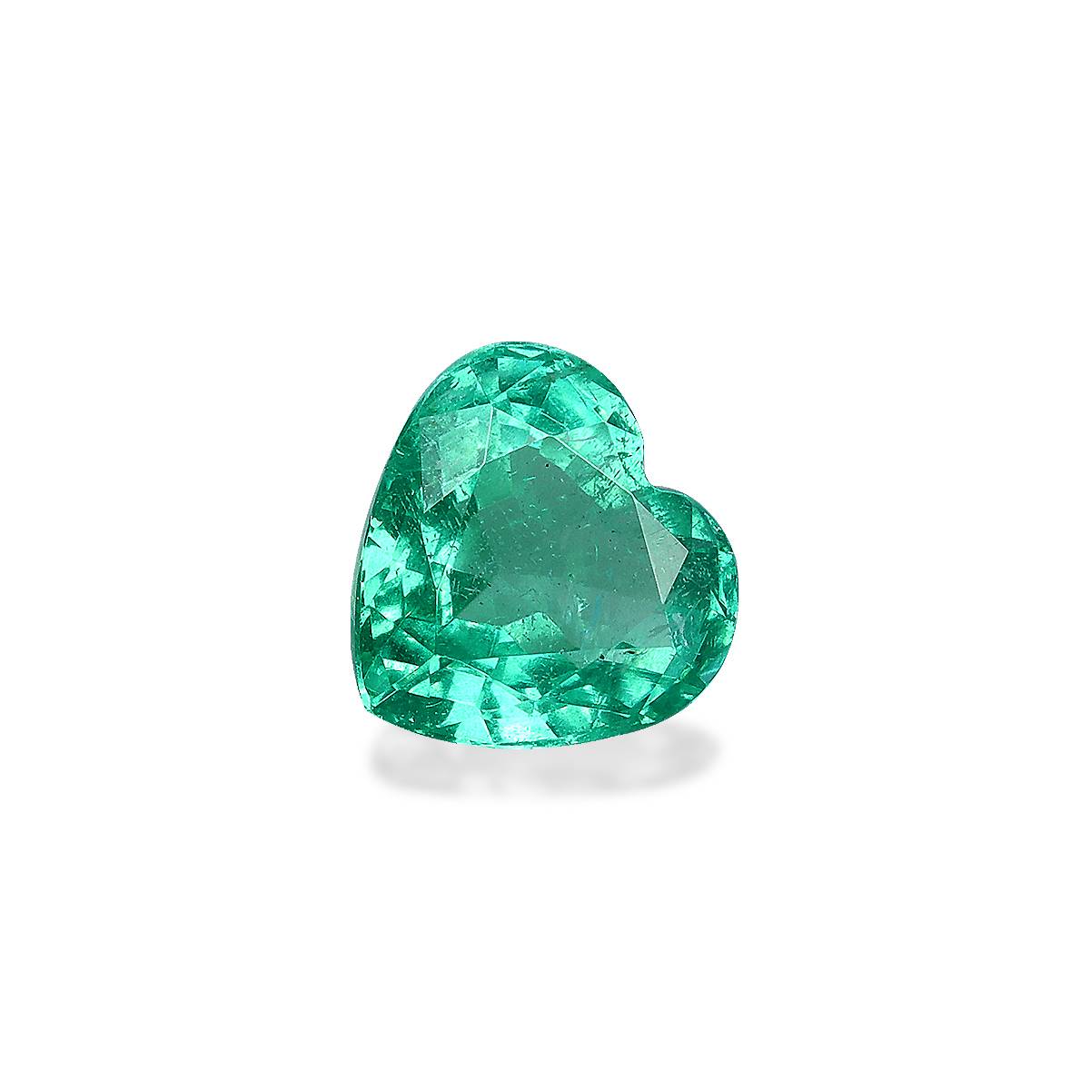 green zambian emerald, 1.12ct heart cut — view 3