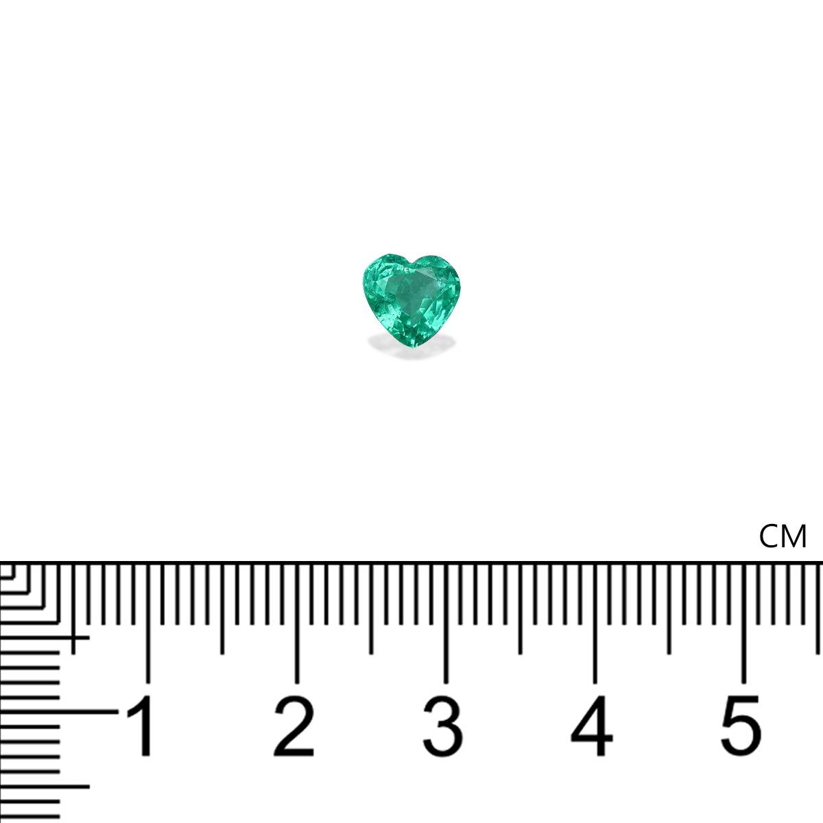 green zambian emerald, 1.12ct heart cut — view 4