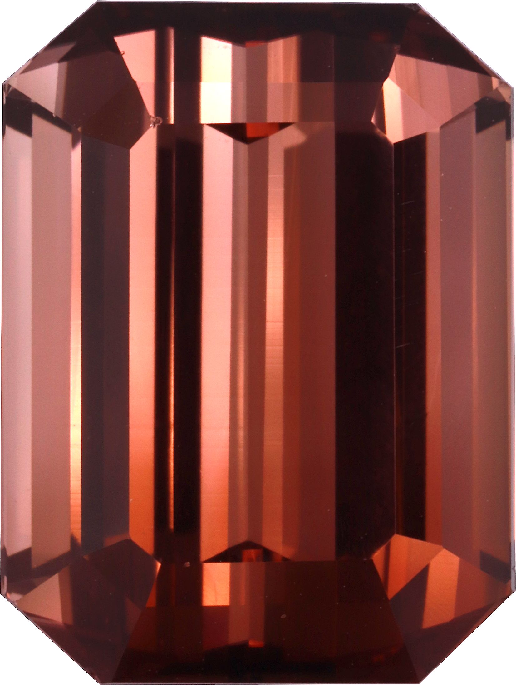 Rectangular cut pink tourmaline