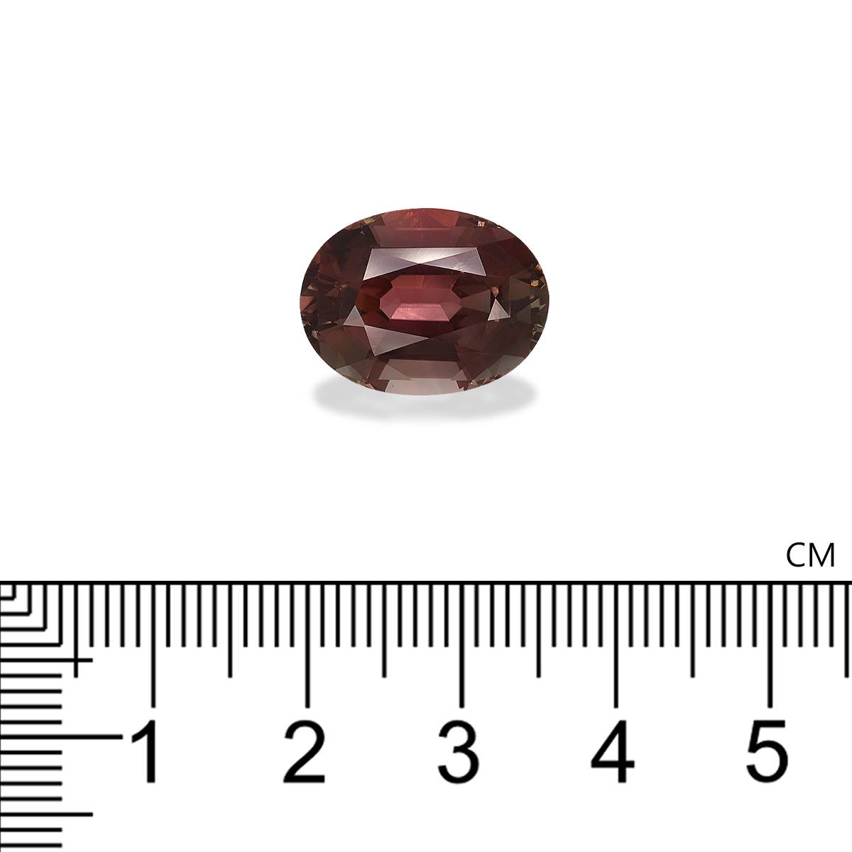 rosewood pink pink tourmaline, 8.74ct oval cut — view 4