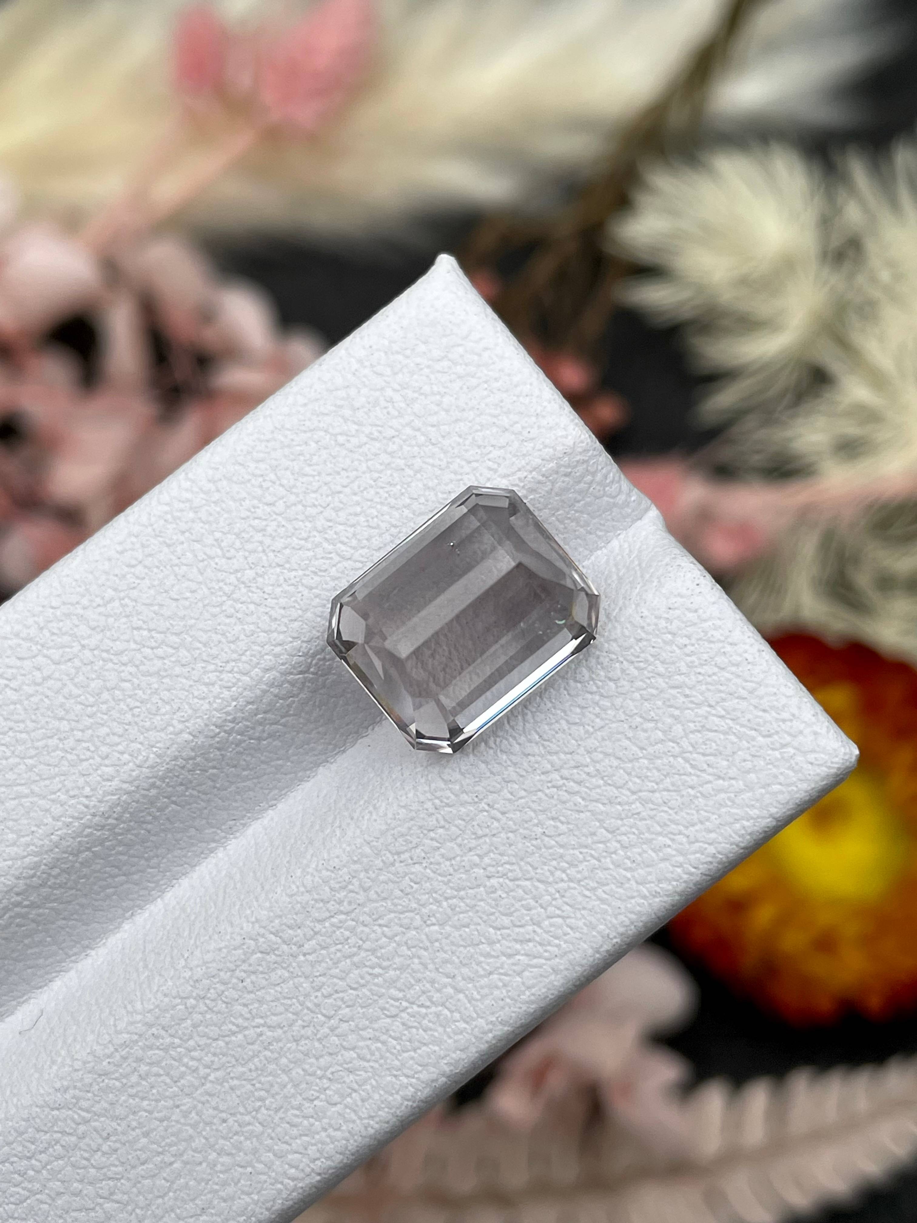 pink pink tourmaline, 8.42ct rectangular cut — view 6