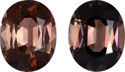 Oval cut orange tourmaline, 15.57 by 12.36 mm, shown at actual size