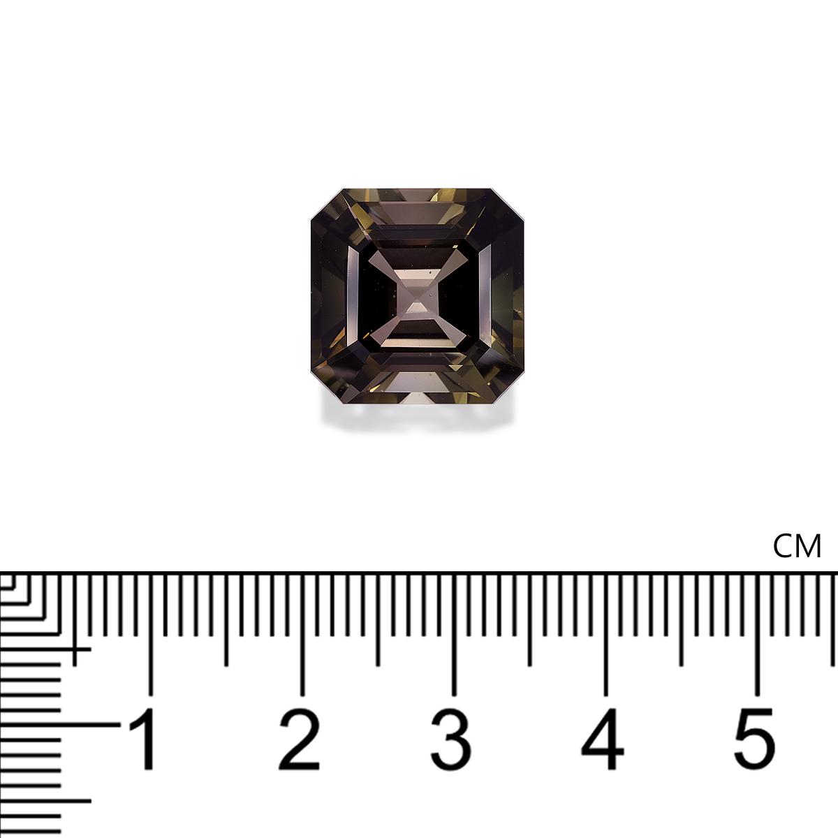 coffee brown brown tourmaline, 15.31ct square cut — view 4