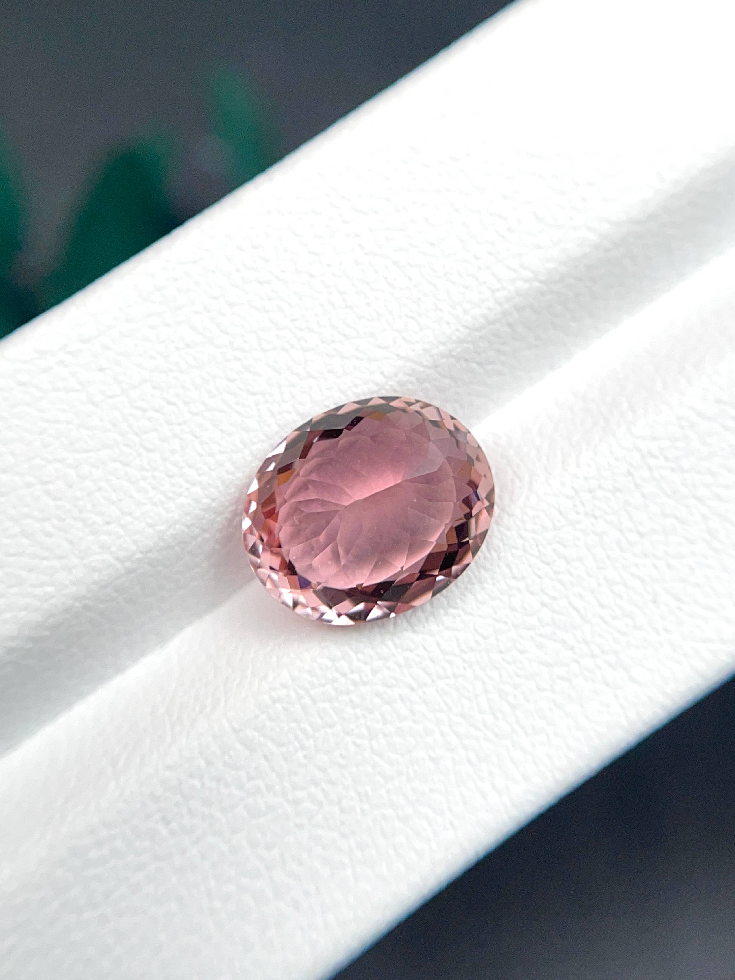 flower pink pink tourmaline, 5.01ct oval cut — view 6