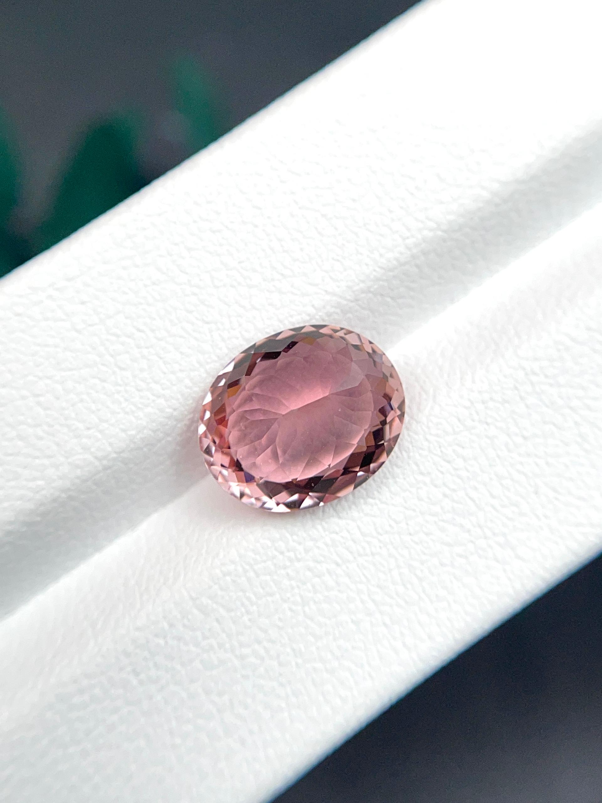 flower pink pink tourmaline, 5.01ct oval cut — view 6