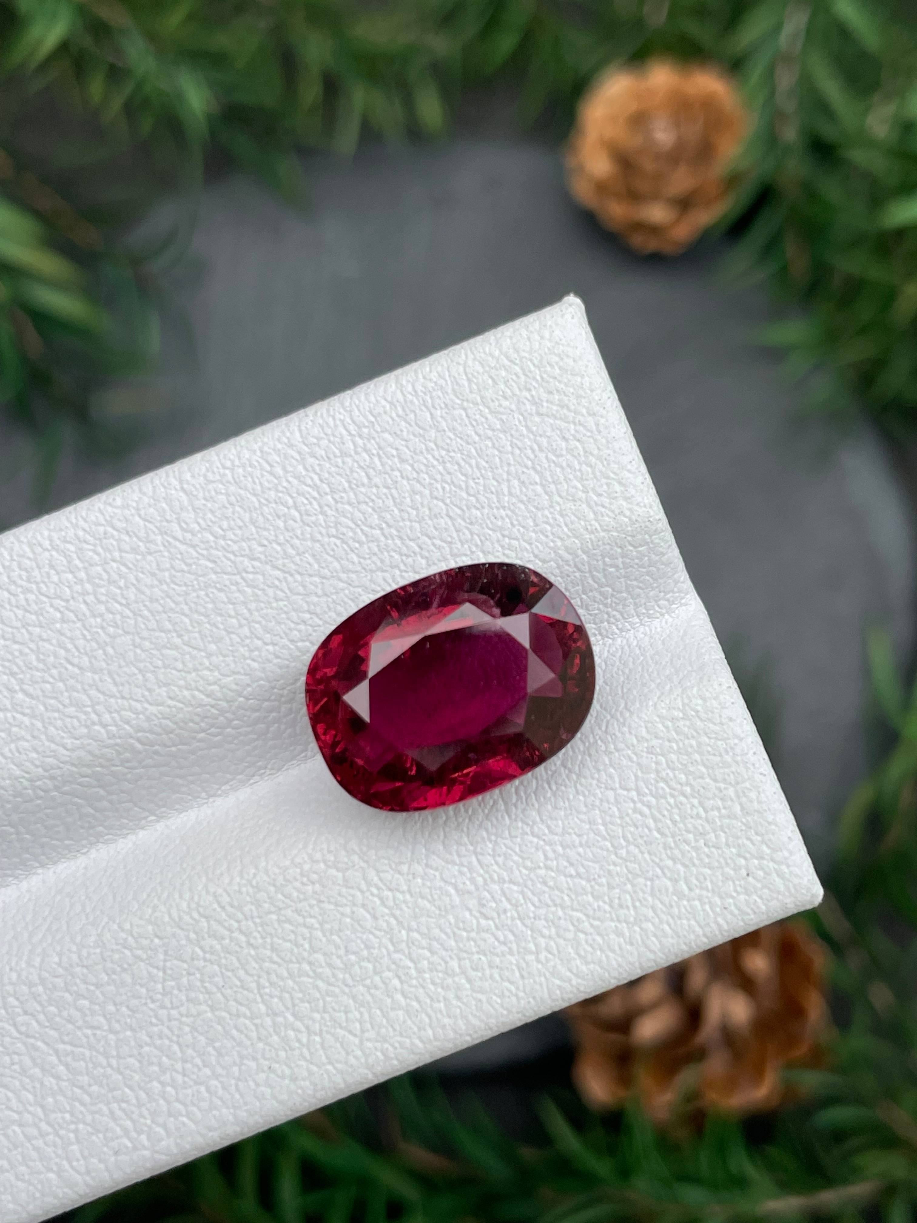 rosewood pink pink tourmaline, 8.28ct oval cut — view 5
