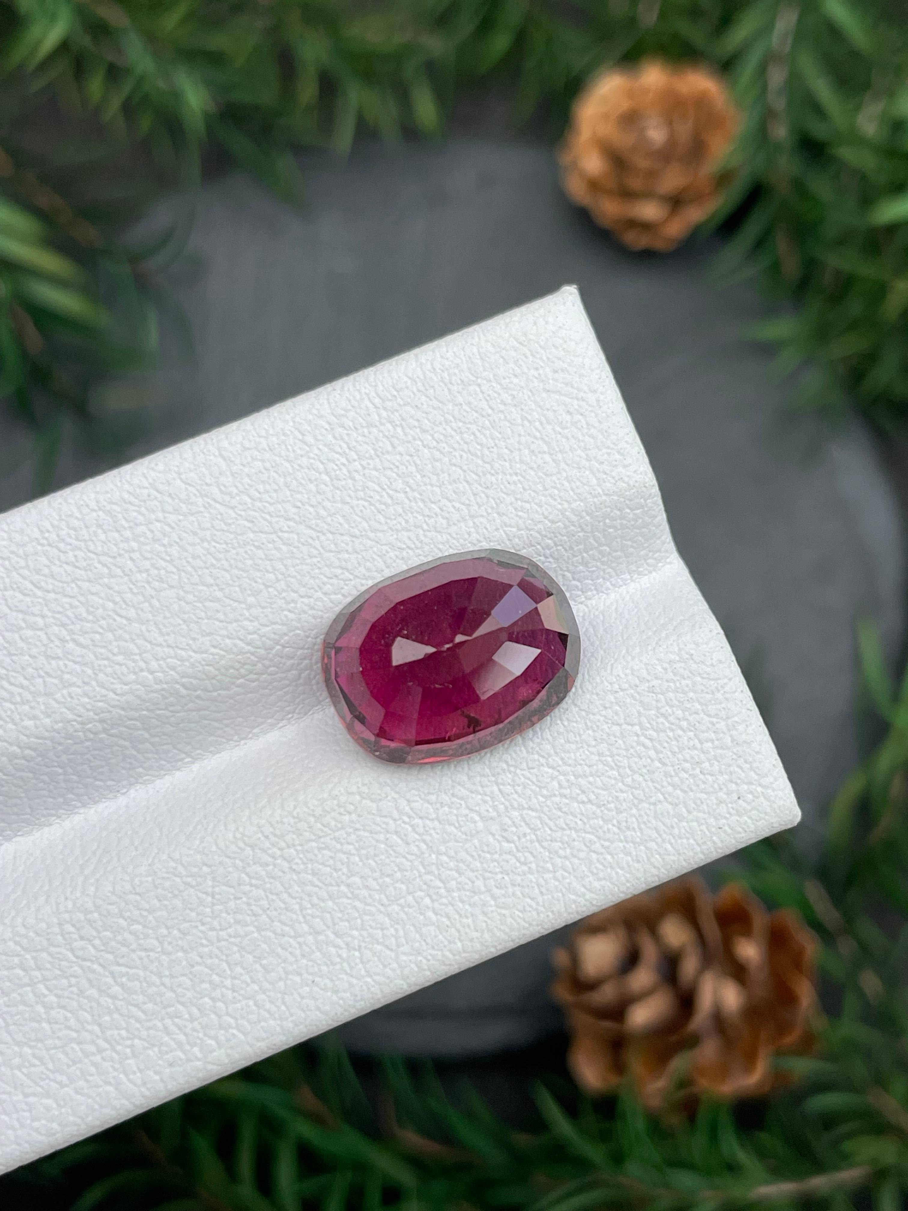 rosewood pink pink tourmaline, 8.28ct oval cut — view 7