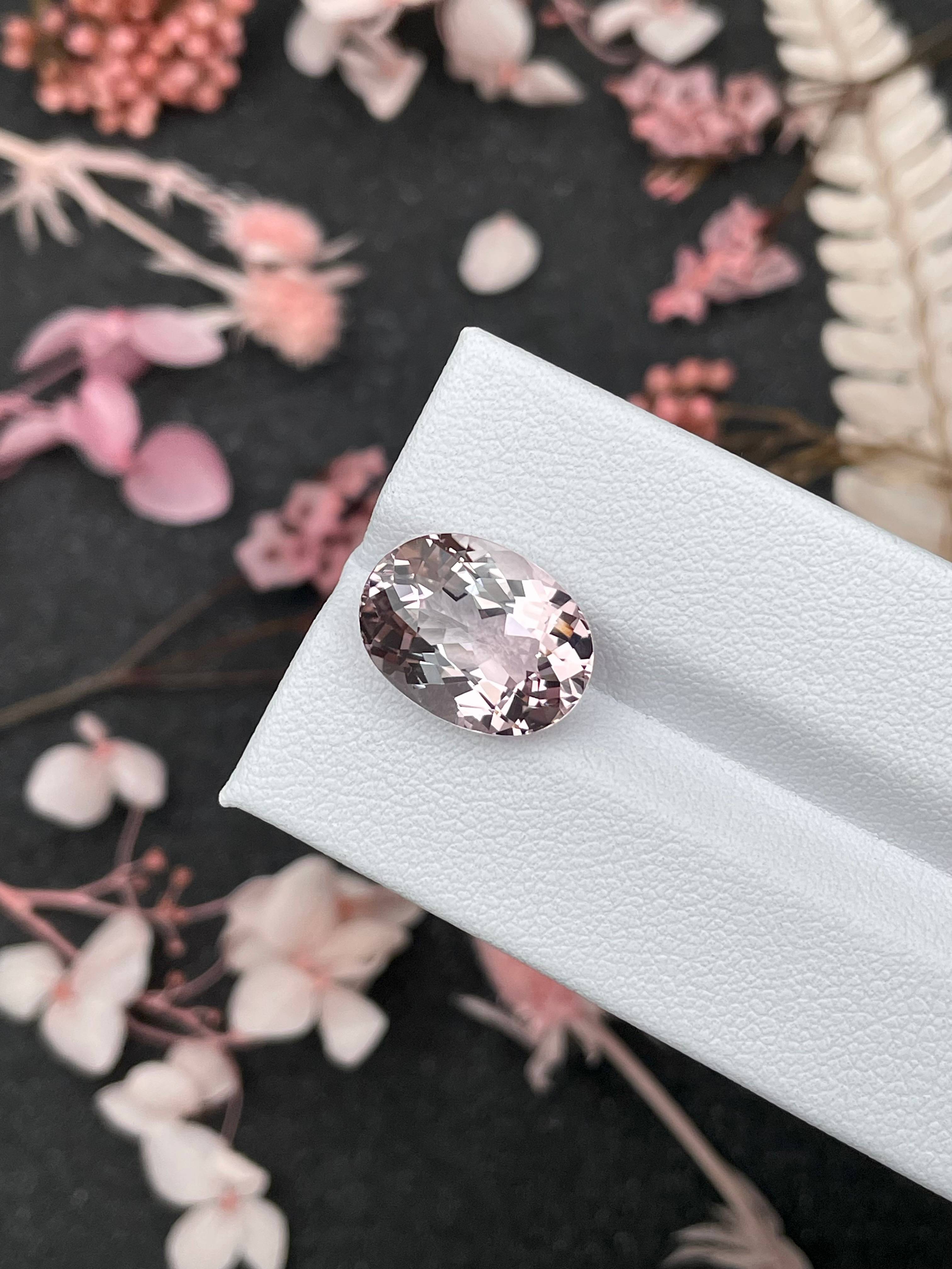 baby pink pink tourmaline, 7.36ct oval cut — view 5