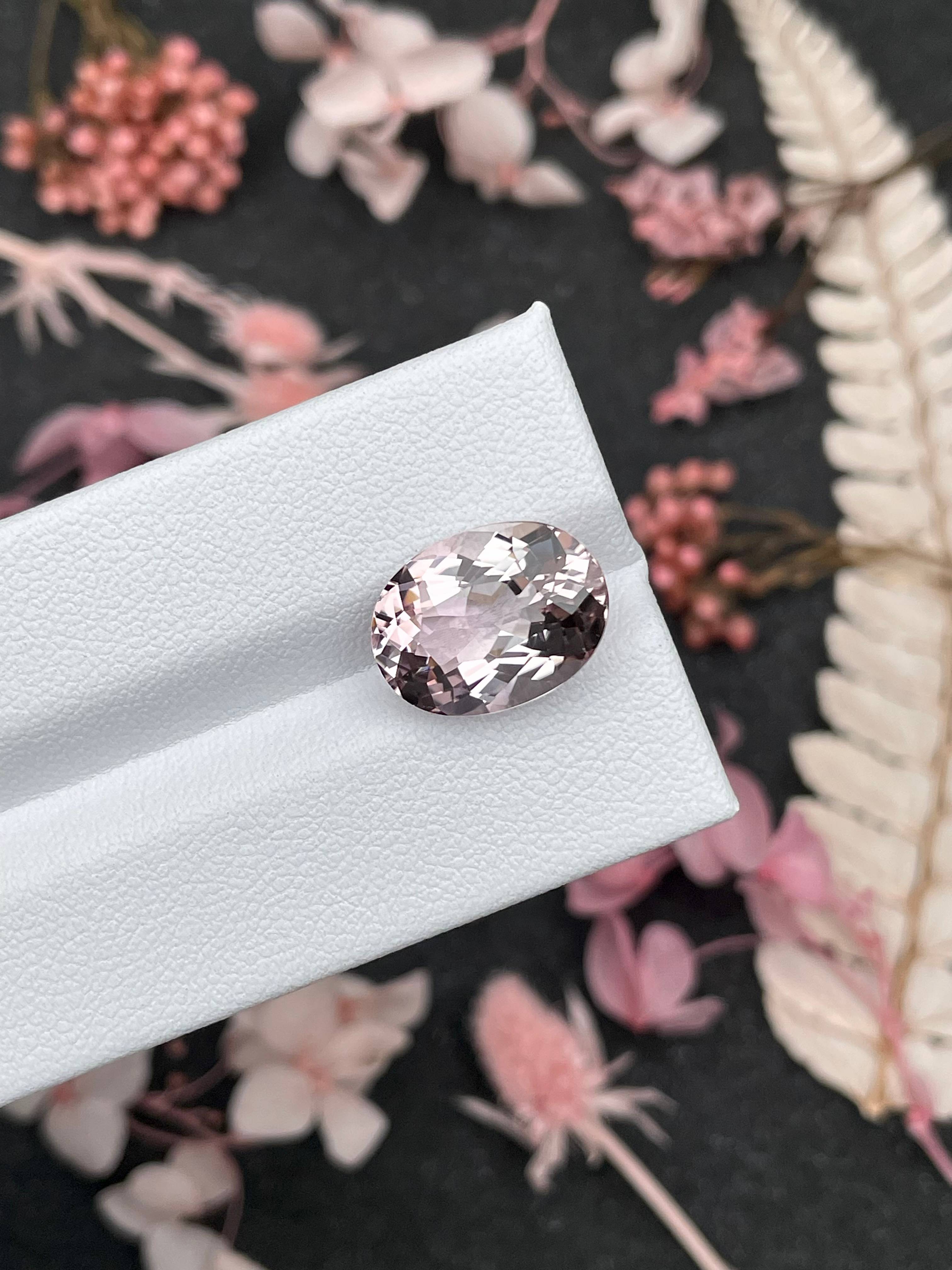 baby pink pink tourmaline, 7.36ct oval cut — view 6