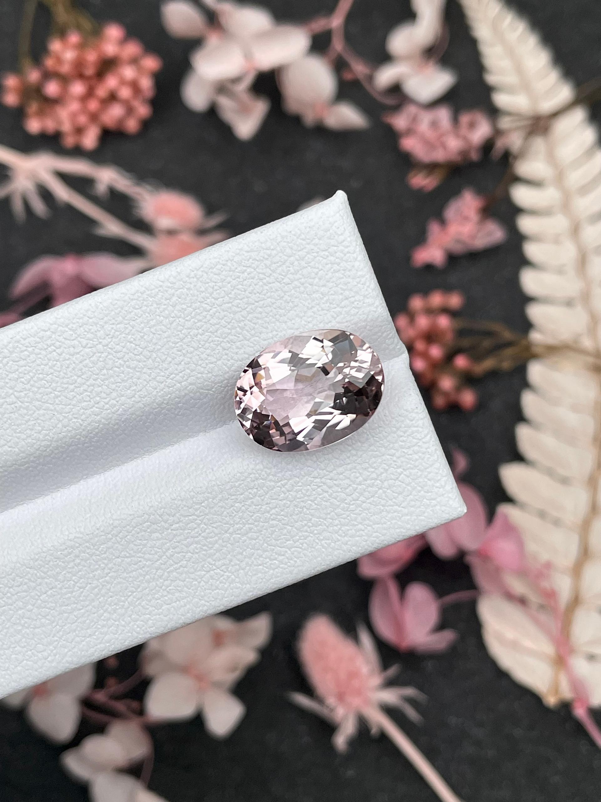 baby pink pink tourmaline, 7.36ct oval cut — view 6