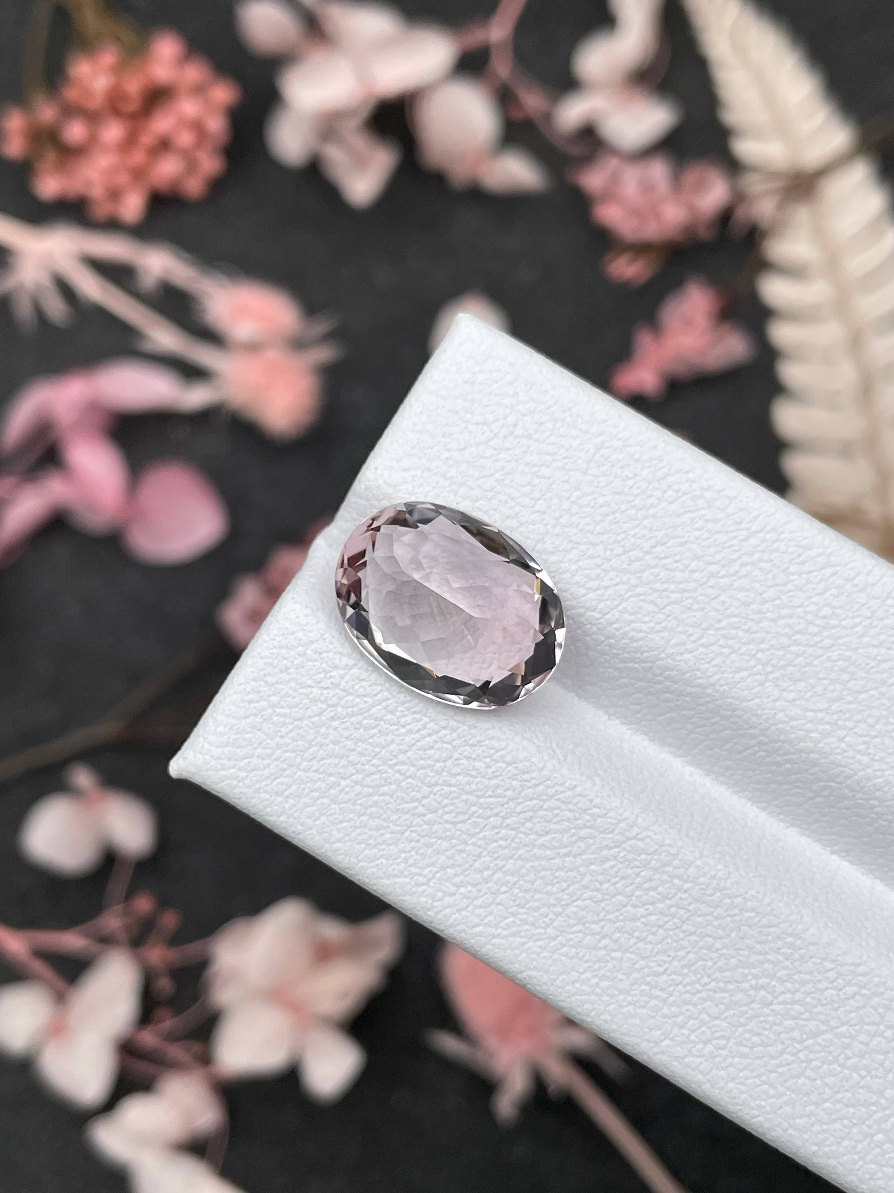 baby pink pink tourmaline, 7.36ct oval cut — view 7