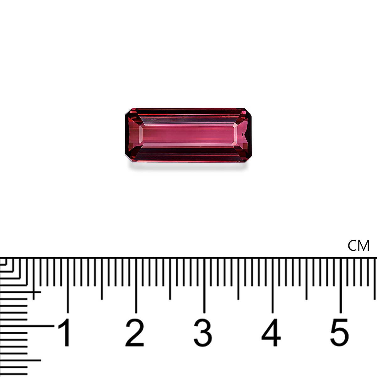 rosewood pink pink tourmaline, 8.68ct rectangular cut — view 4