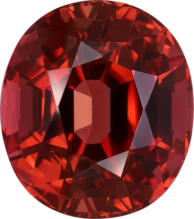 Oval cut pink tourmaline, 17.92 by 15.94 mm, shown at actual size