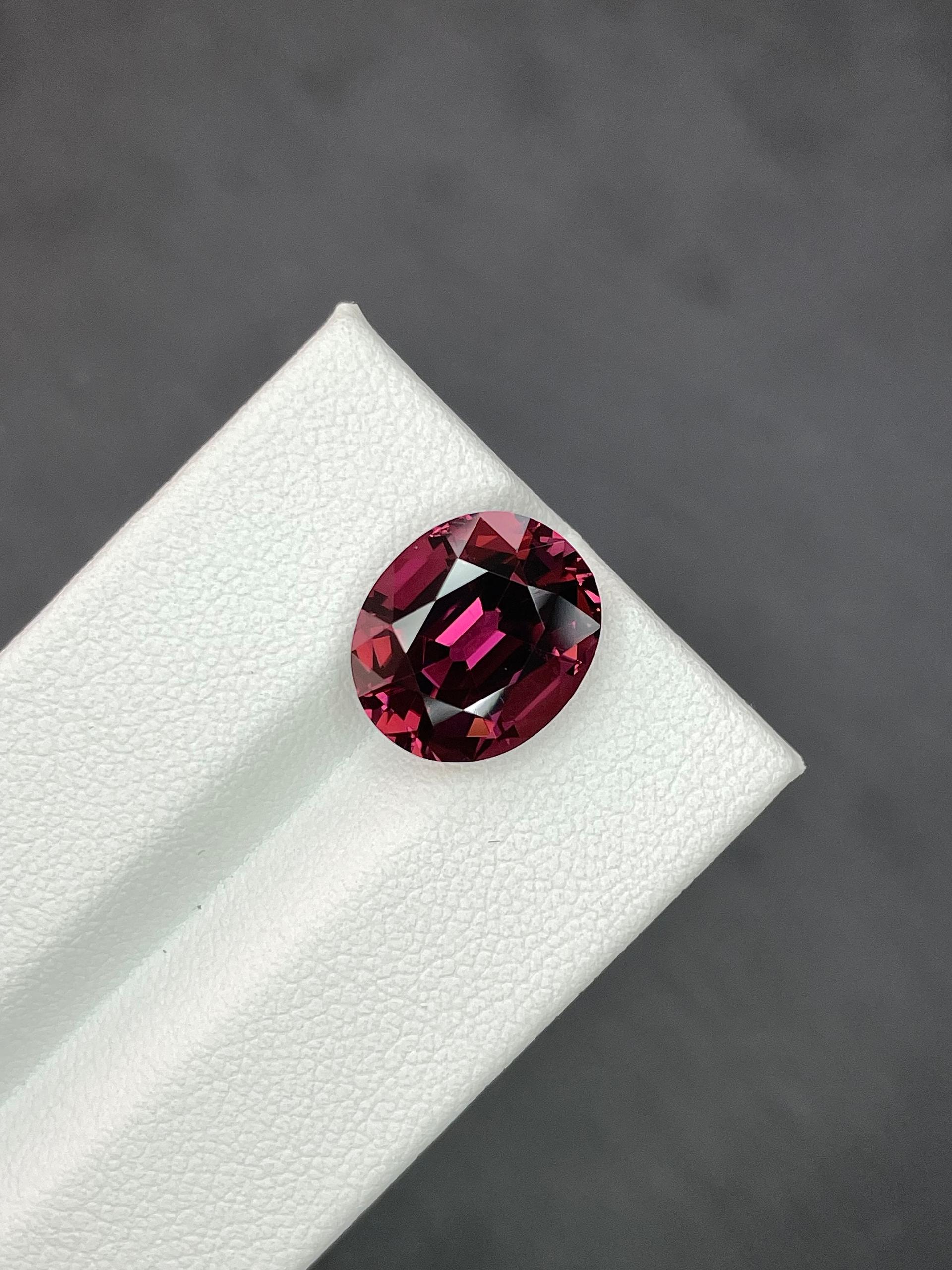 rosewood pink pink tourmaline, 6.32ct oval cut — view 5