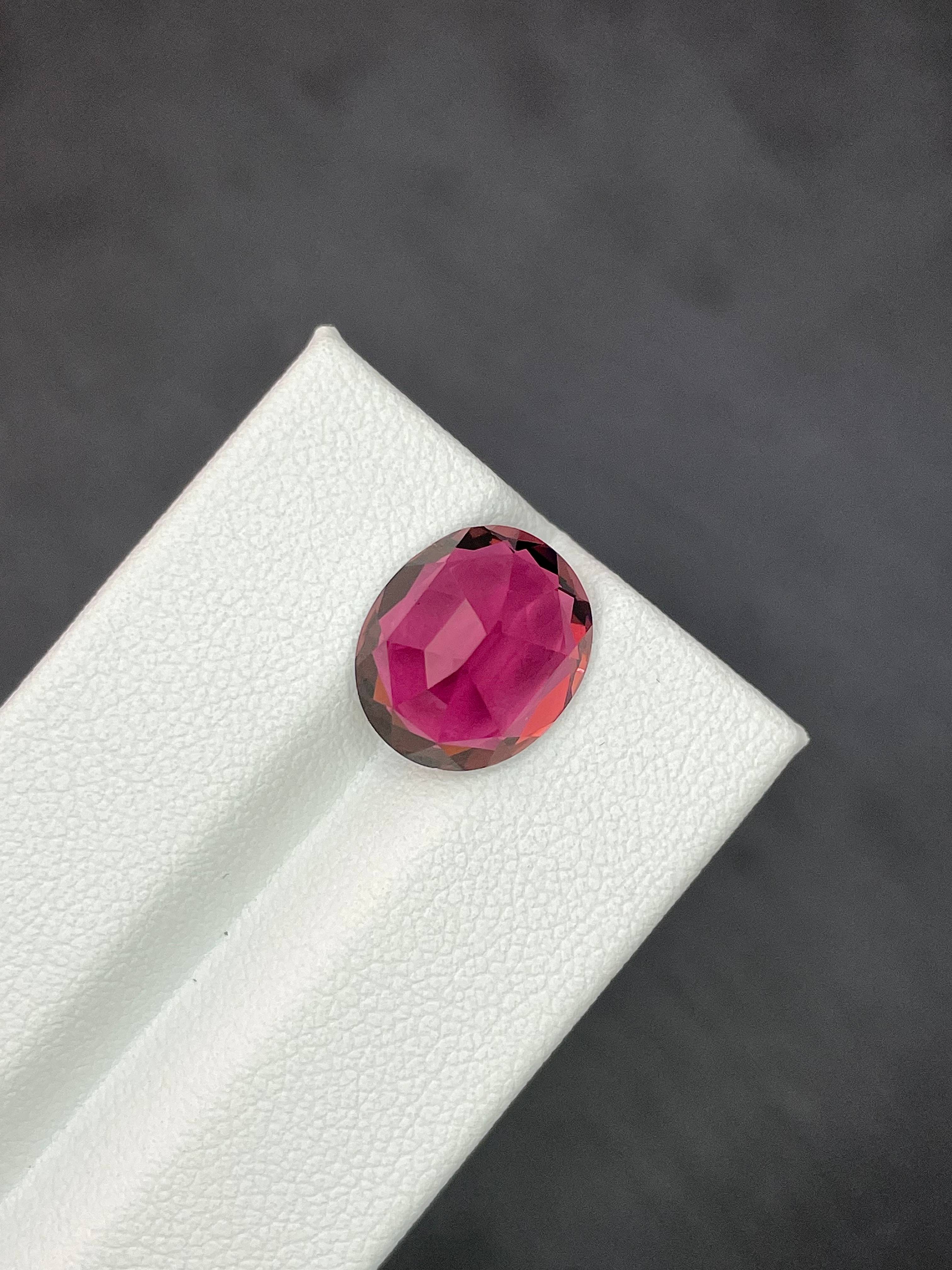 rosewood pink pink tourmaline, 6.32ct oval cut — view 6