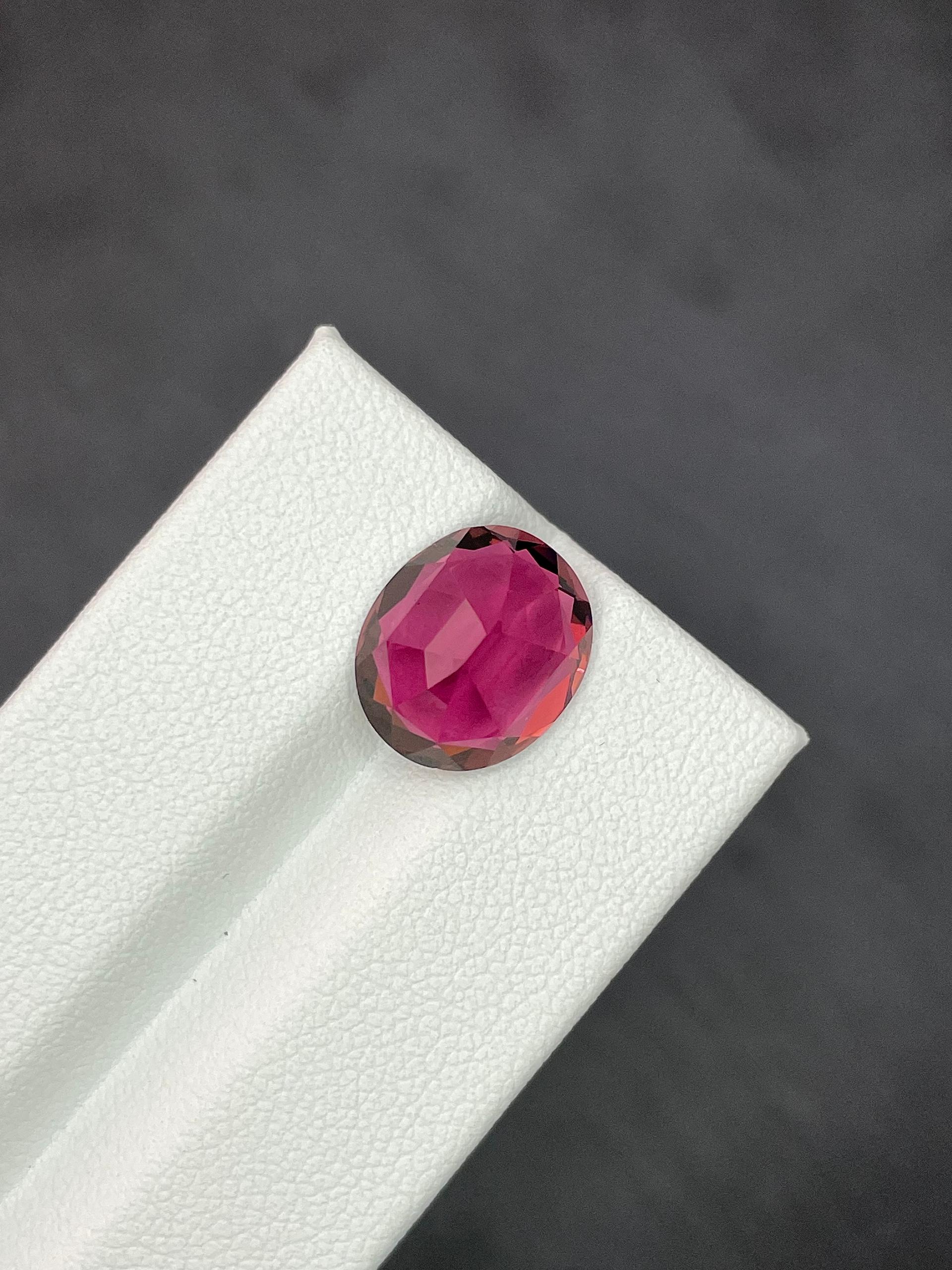 rosewood pink pink tourmaline, 6.32ct oval cut — view 6
