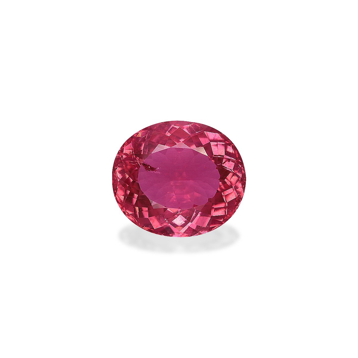 fuscia pink pink tourmaline, 6.34ct oval cut — main view