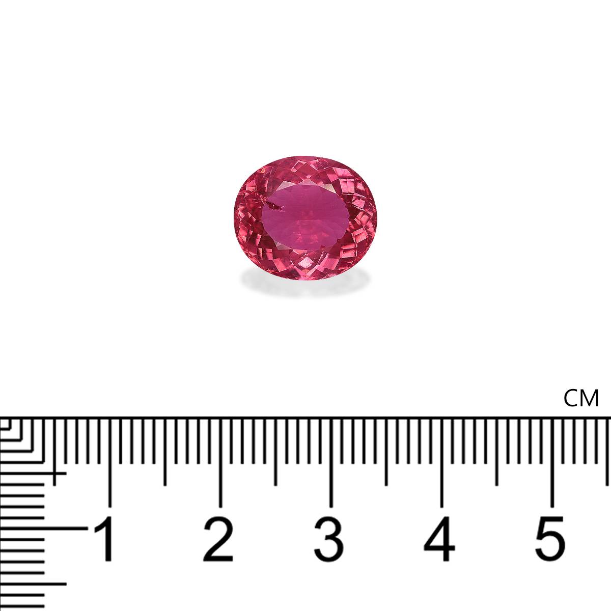 fuscia pink pink tourmaline, 6.34ct oval cut — view 4
