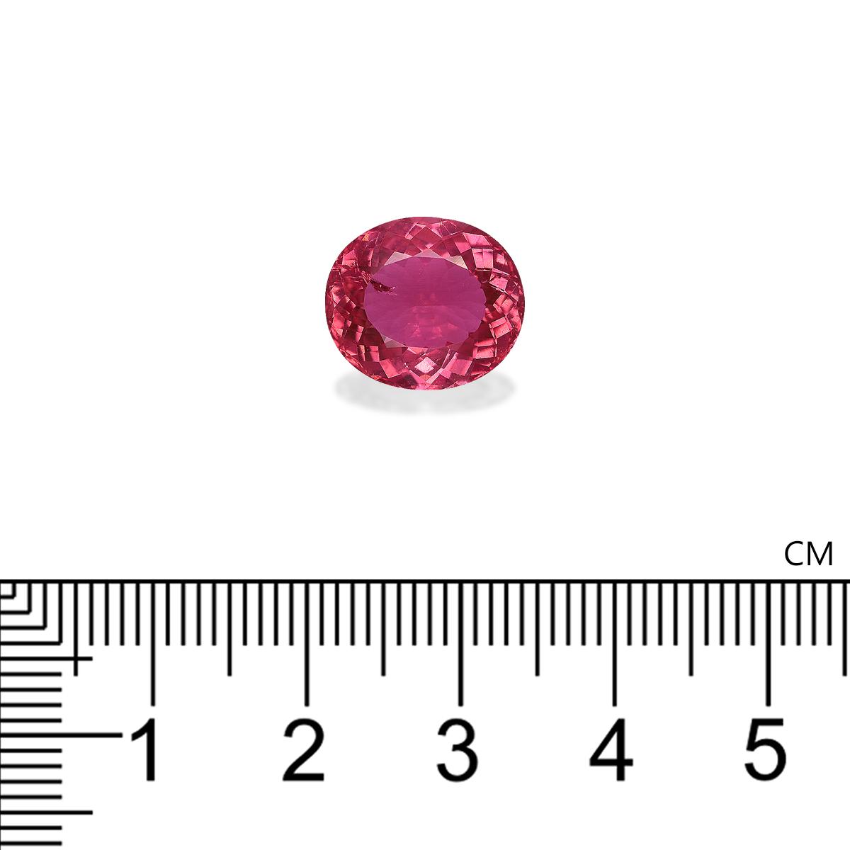 fuscia pink pink tourmaline, 6.34ct oval cut — view 4