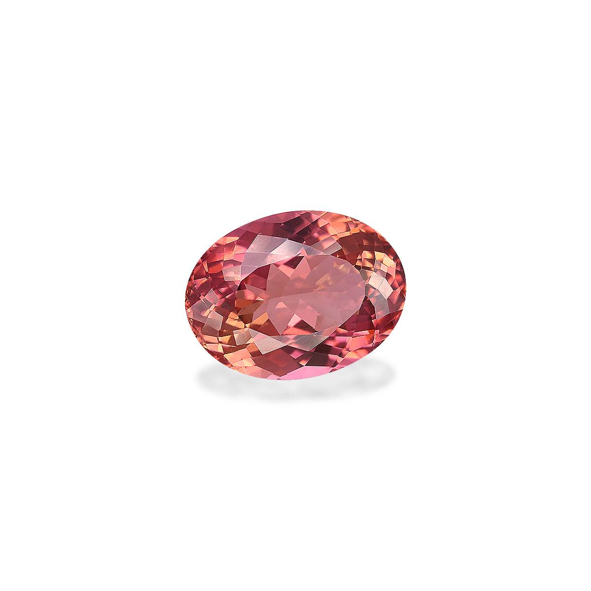 salmon pink pink tourmaline, 5.54ct oval cut — view 3